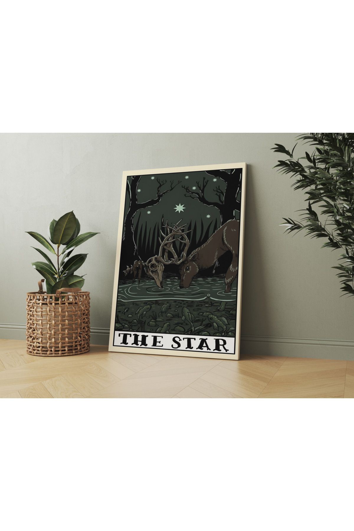 Kanvas Tablo Yunan Tarot Kartı Güç Sende Yıldız Gibi Parla