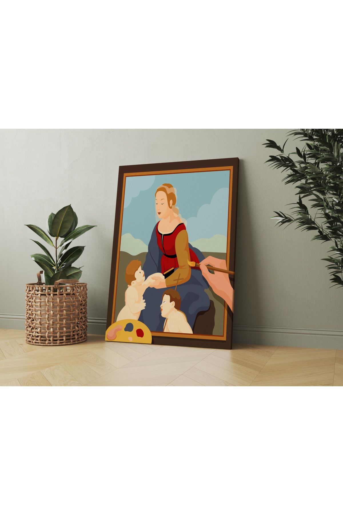 Kanvas Tablo Surreal Kadın Ve Çocuk Temalı