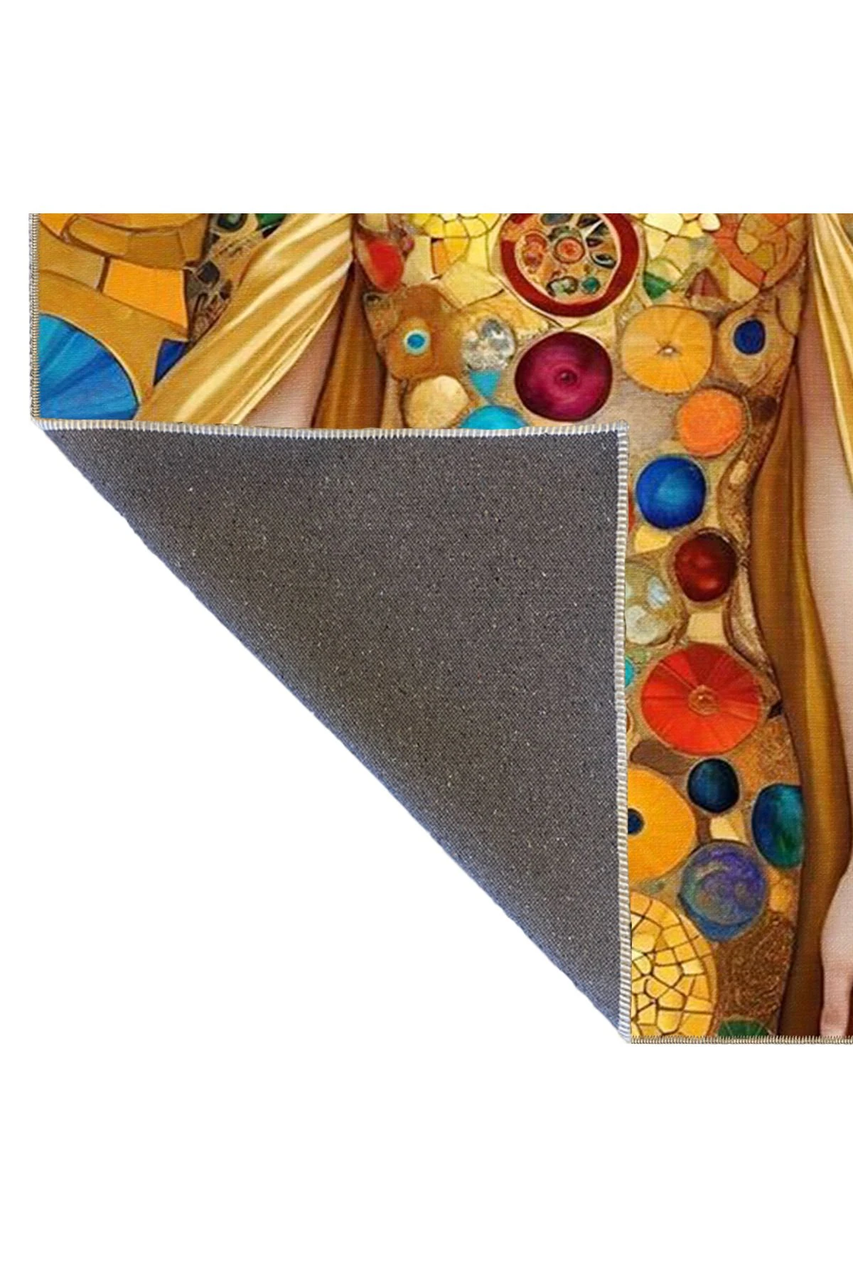 Renkli Kız Desenli Dekoratif Halı miravip749