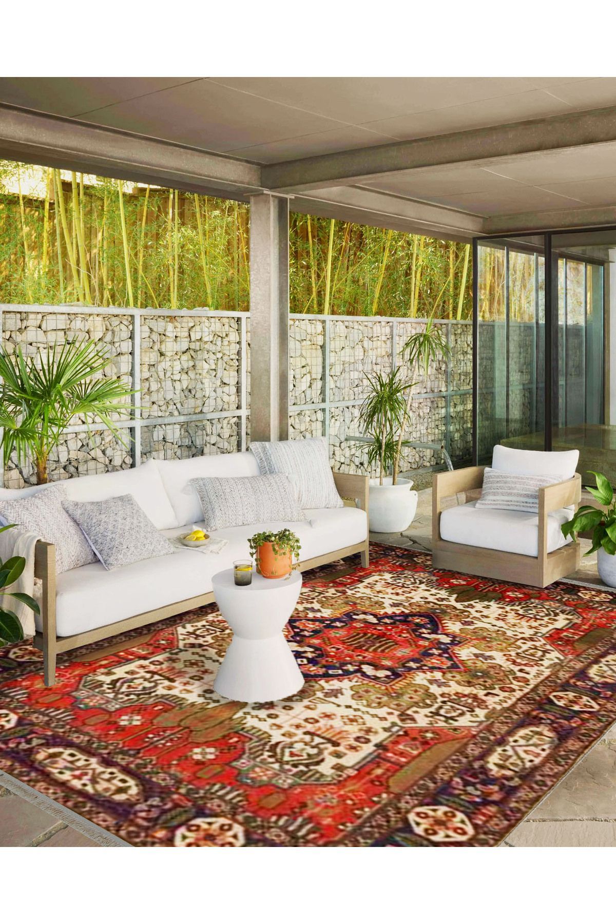 İnci Koleksiyonu Çok Renkli Geleneksel Motif Etnik Desen Dokuma Taban Vintage Dekoratif Halı inci28