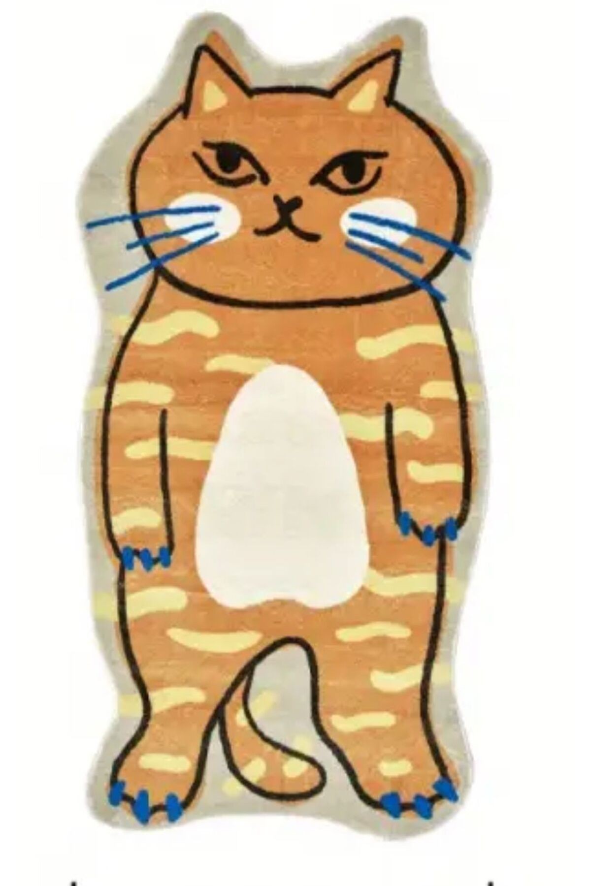 Lina Koleksiyonu Ayakta Sarı Kedi Desenli Modern Dekoratif Halı lina59