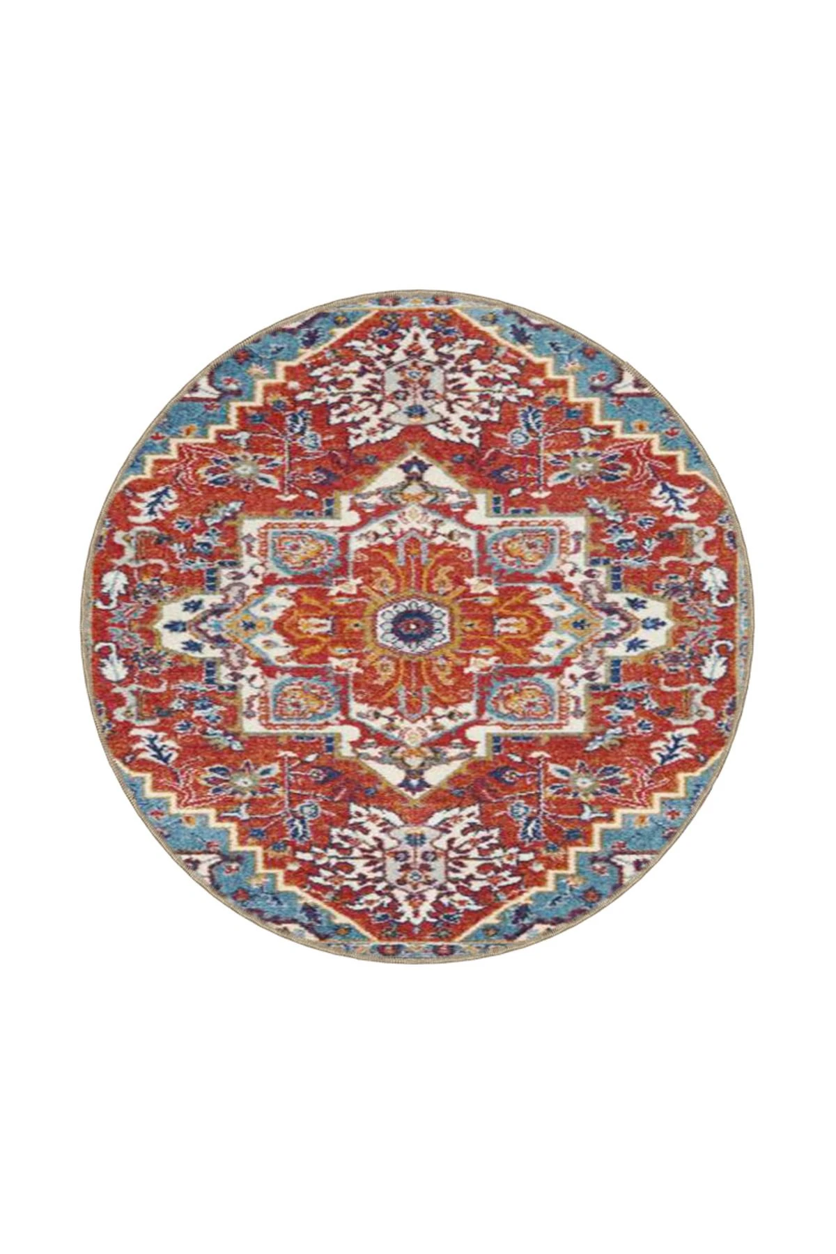 Kırmızı Çapraz Baklavalı Desenli Dokuma Taban ve Dekoratif Halı miravip630