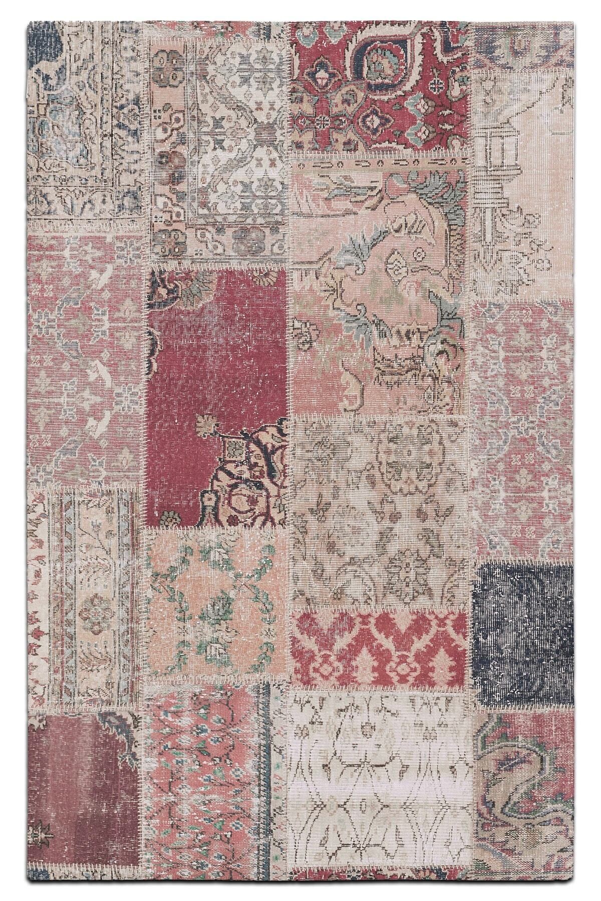 Mira Patchwork Vintage Görünüm Dokuma Taban Halı 973