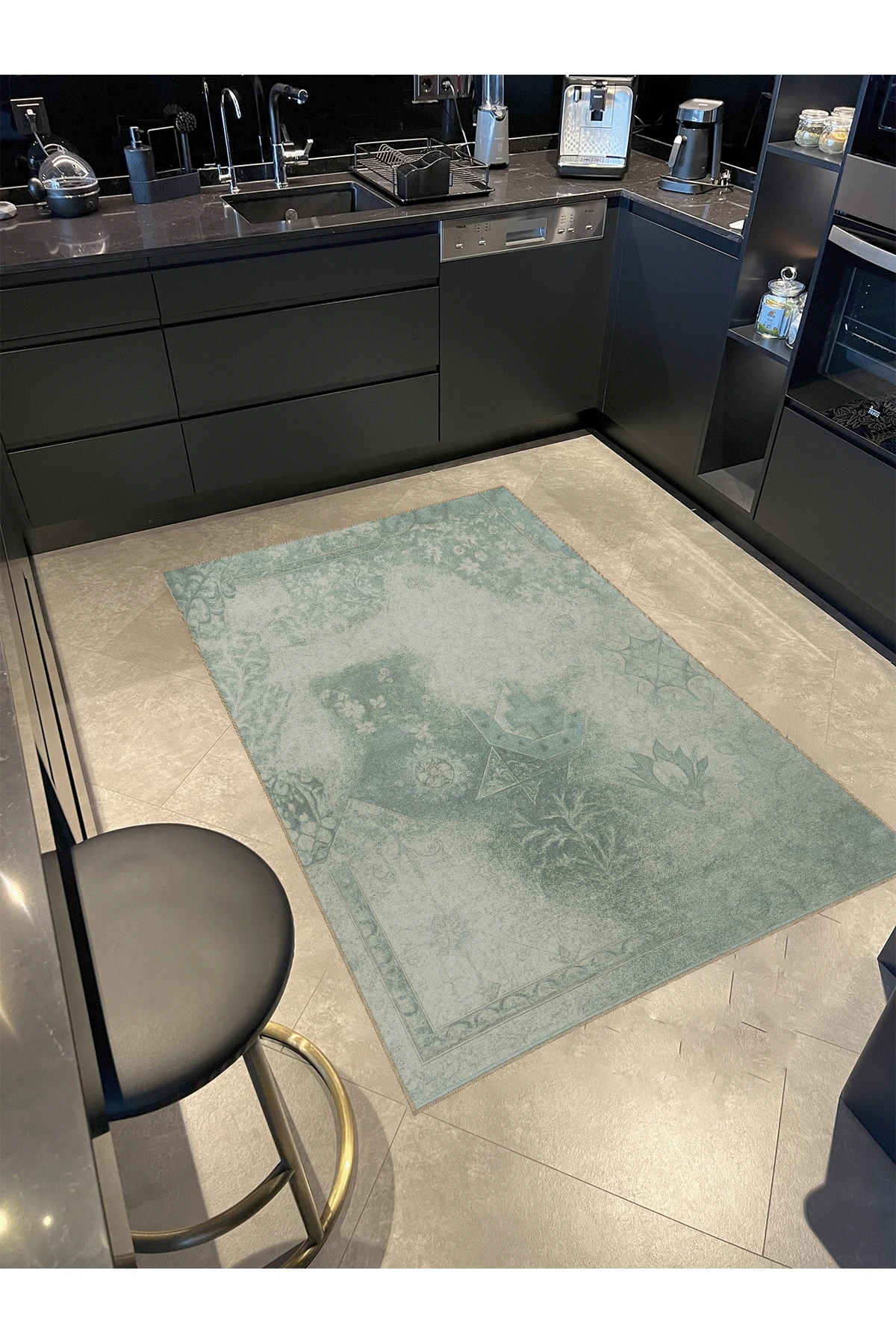 MOSSO Çok Renkli Dağınık Desenli Modern Dekoratif Halı mosso415