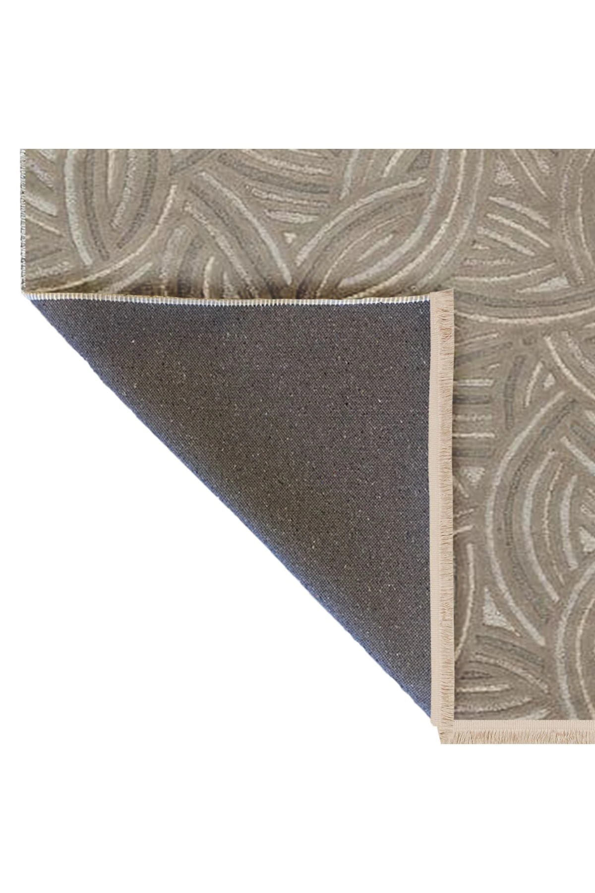 Lina Koleksiyonu Koyu Bej Şekiller Soyut Desenli Dokuma Taban Dekoratif Halı lina39