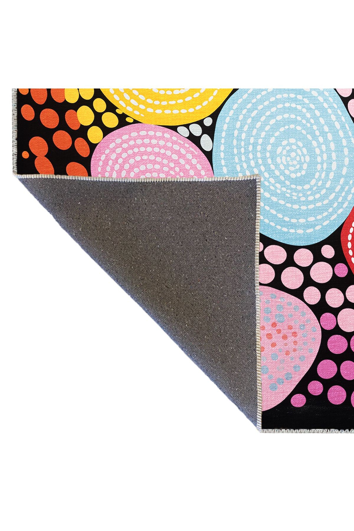 Dido 2 Koleksiyonu Çok Renkli Spiral Geometrik Desenli Kreatif Modern Dekoratif Halı 3231