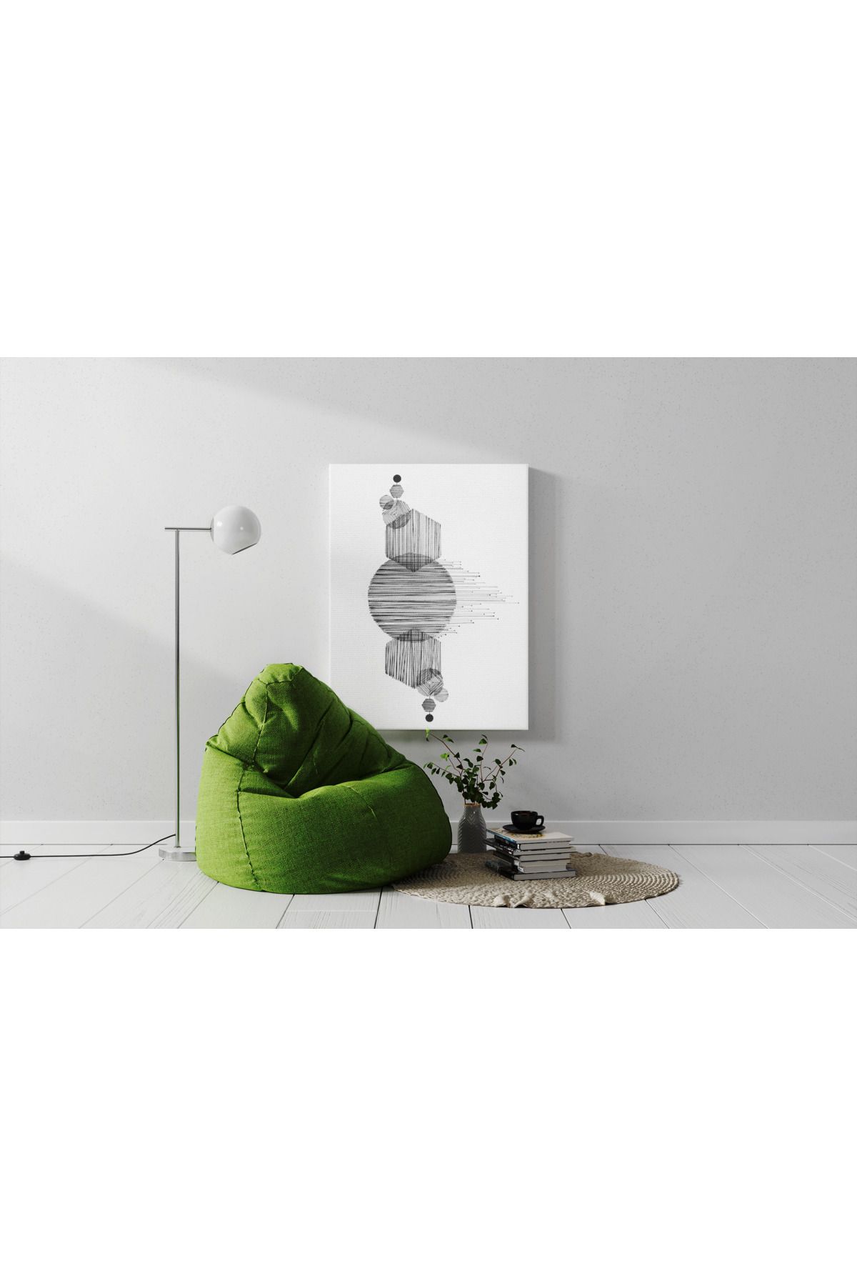 Kanvas Tablo Soyut Çizgili Temalı Desenli Temalı Tablo