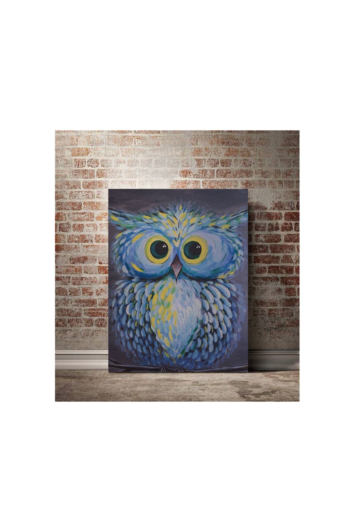 Kanvas Tablo Yavru Baykuş Temalı Desenli Temalı Tablo