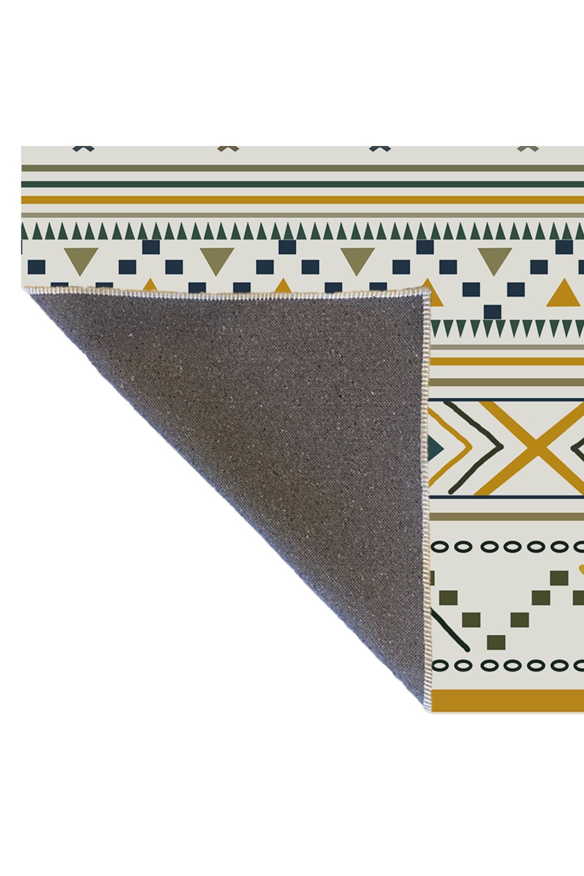 Mira Çok Renkli Geometrik Desenli Modern Dekoratif Halı Mira 1560