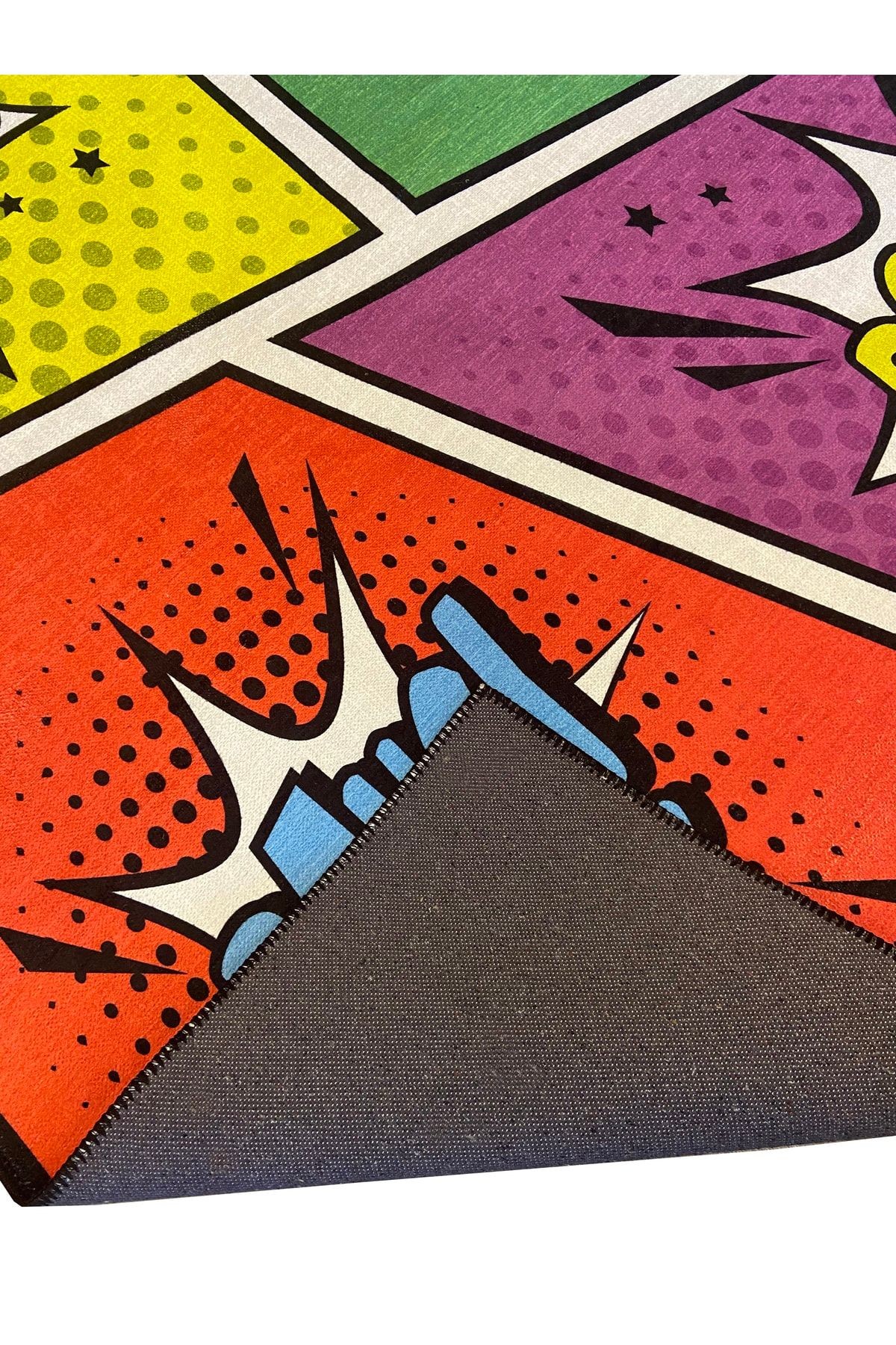 Mira 873 Pop Art Cool Wow Bang Boom Yazılı Halı