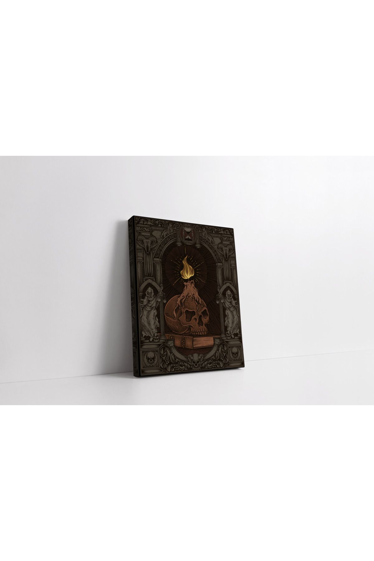 Kanvas Tablo Tarot Kart Şeytan Ve İncil Temalı