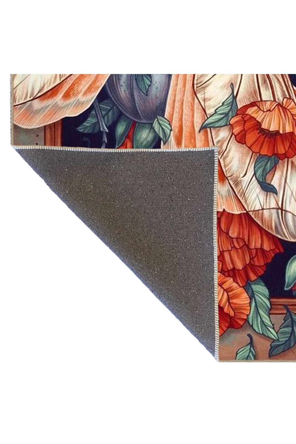 Uçan Böcek Desenli Yıkanabilir Halı miravip8238