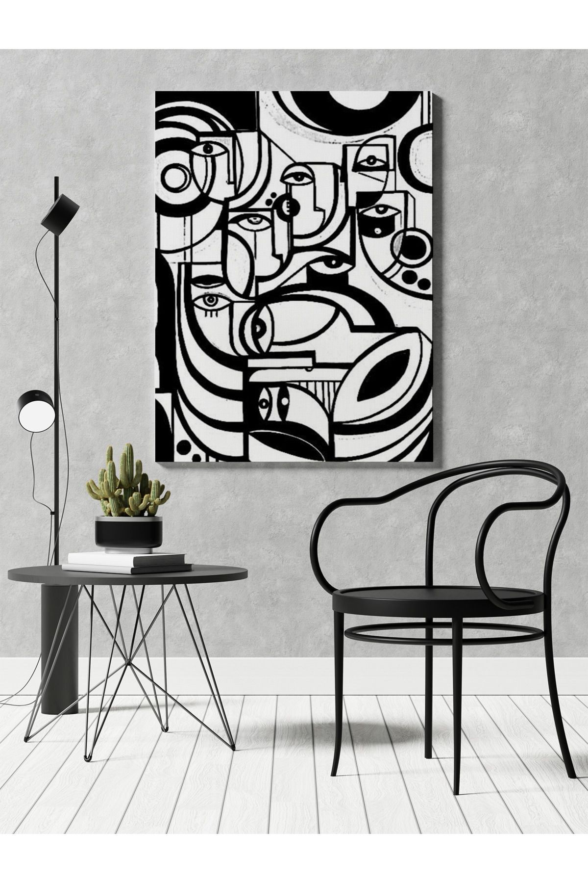 Kanvas Tablo Modern Kreatif Desenli Temalı Tablo