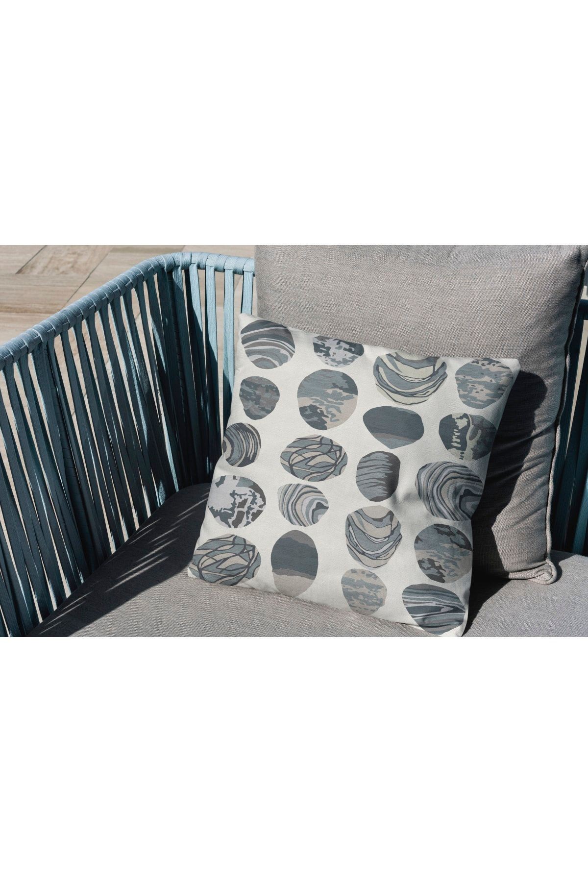 Kırlent 1227 Soyut Ve Mermer Desen Baskılı Kırlent Kılıfı Pillow22