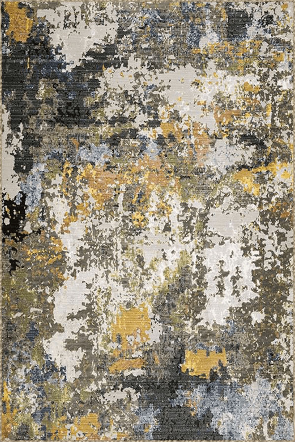 Çok Renkli Abstract Soyut Desenli Kreatif Modern Dekoratif Halı 3925