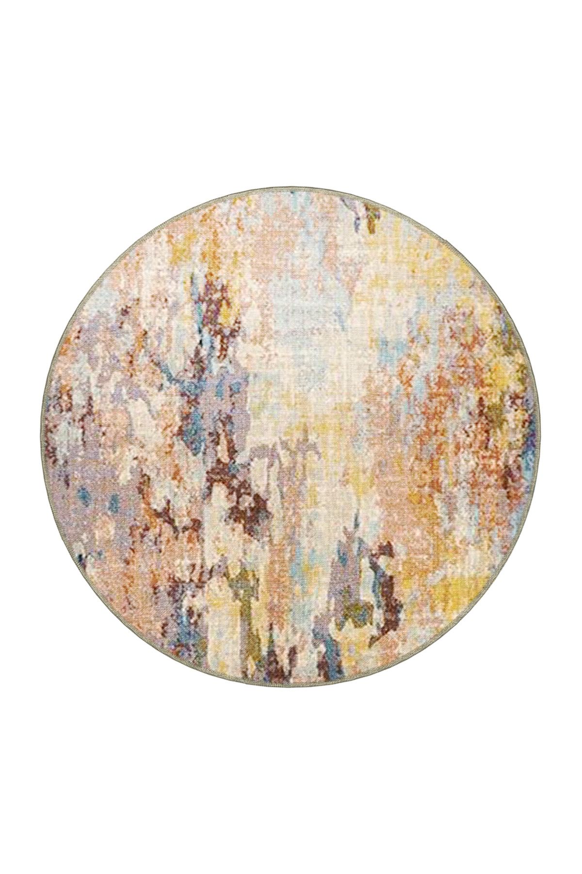 Çok Renkli Abstract Soyut Desenli Modern Dekoratif Halı 3927