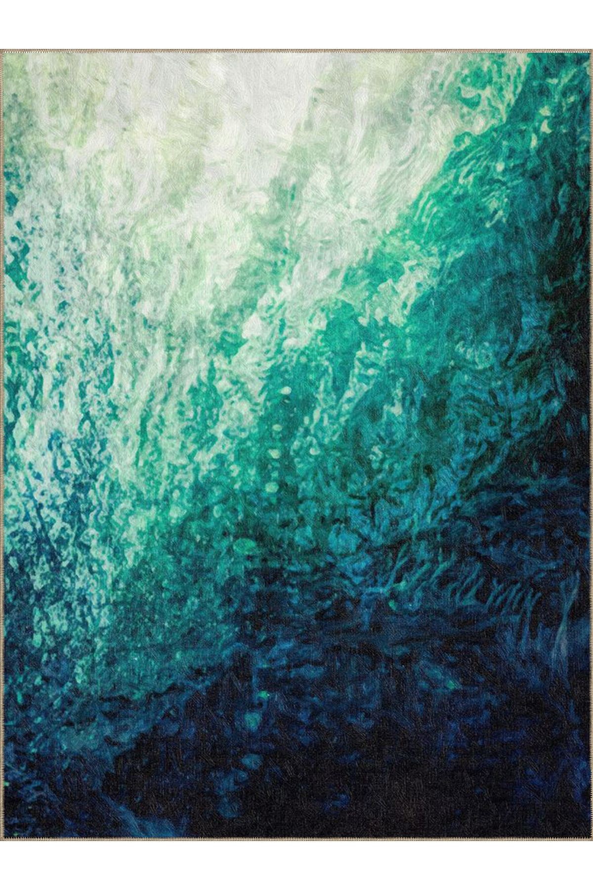 Ametist Serisi Mavi Tonlarda Soyut Abstract Desenli Dokuma Taban Modern Dekoratif Halı ametist81