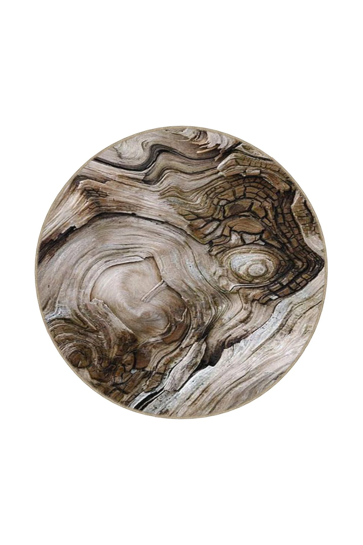 Kahverengi Çizgili Bulanık Renkli Desenli Dokuma Taban Halı ve Yıkanabilir Halı miravip10170