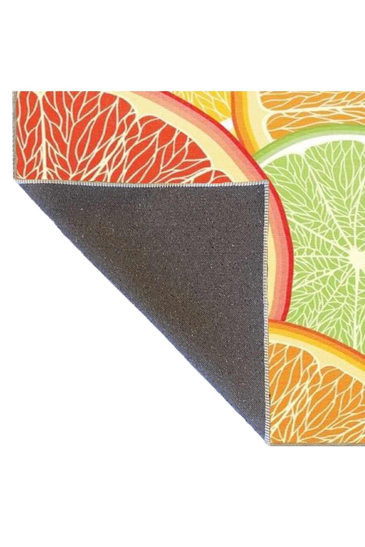 Çok Renkli Meyve Portakal Desenli Kreatif Modern Dekoratif Halı 4716