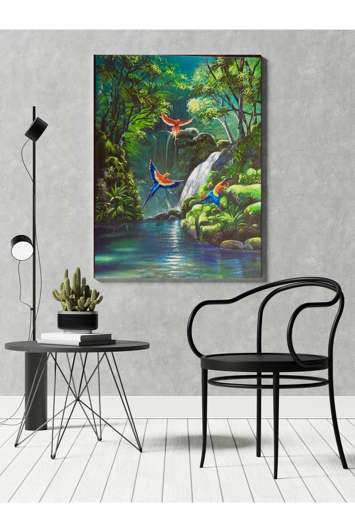 Kanvas Tablo Kuş ve Doğal Ortam Temalı Desenli Modern Tablo
