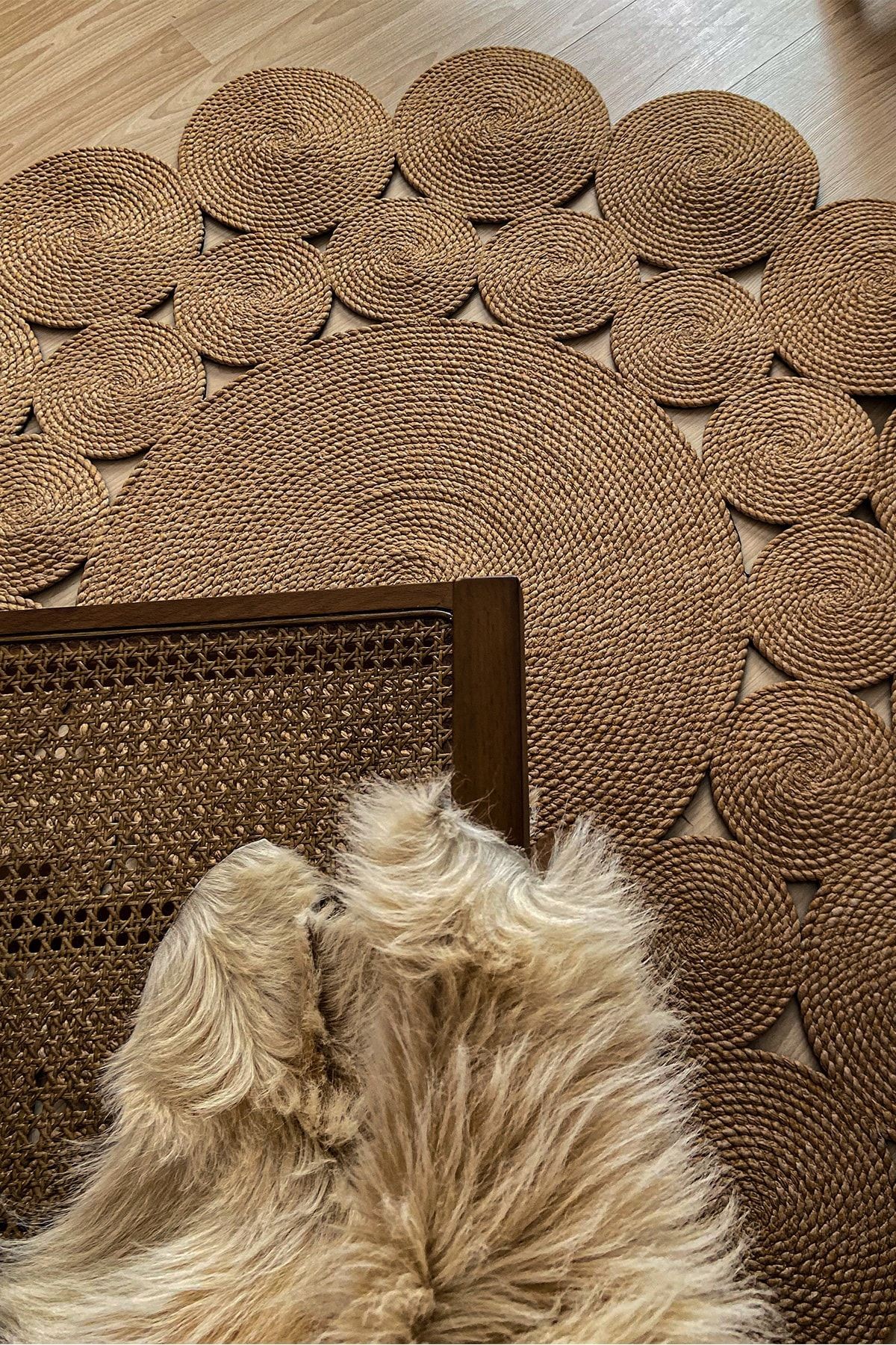 India 5010 Natural Yuvarlak Kilim
