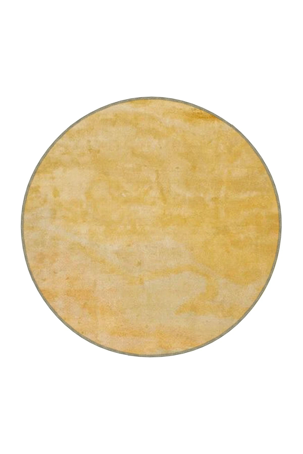 Sarı Temalı Soyut Desenli Kreatif Modern Dekoratif Halı 3993