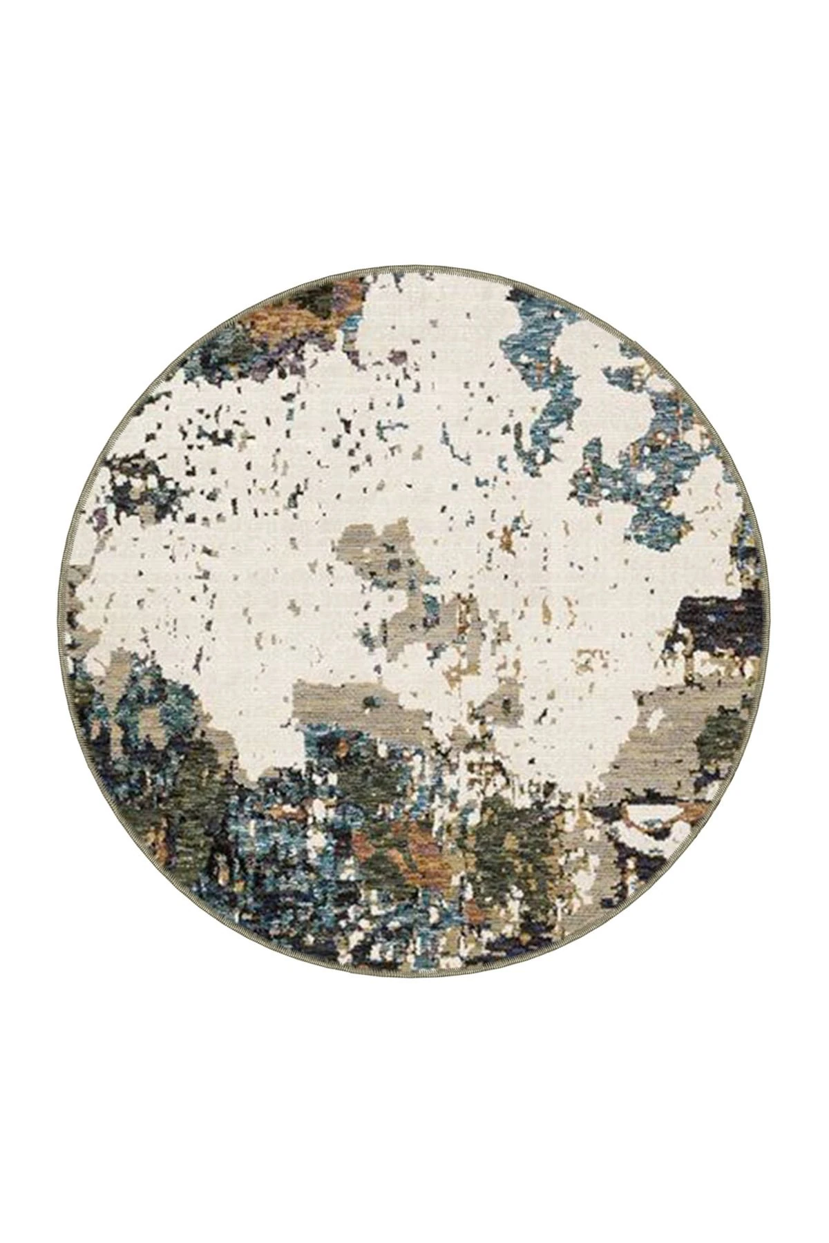 Çok Renkli Soyut Desenli Kreatif Modern Dekoratif Halı 4599