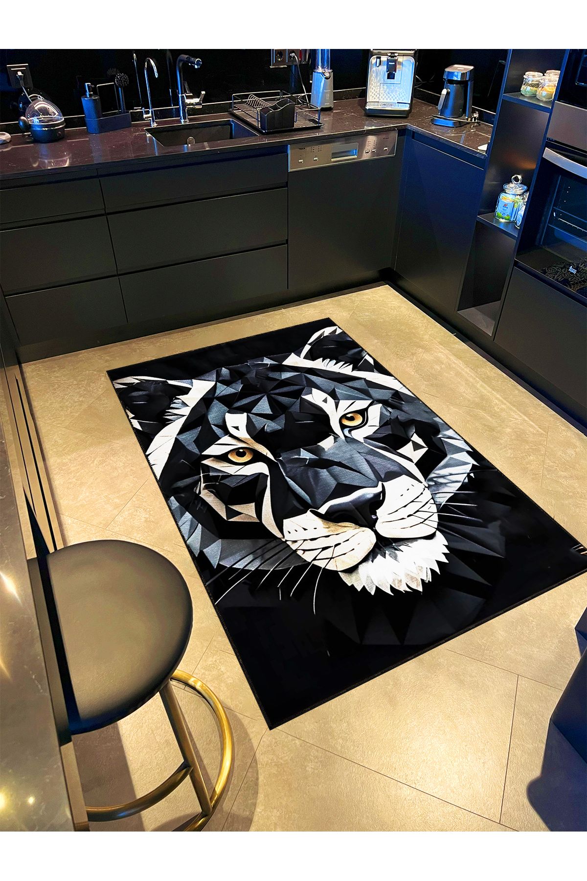 Animal Koleksiyonu Çok Renkli Kuş Temalı Dokuma Taban Yıkanabilir Halı animal04