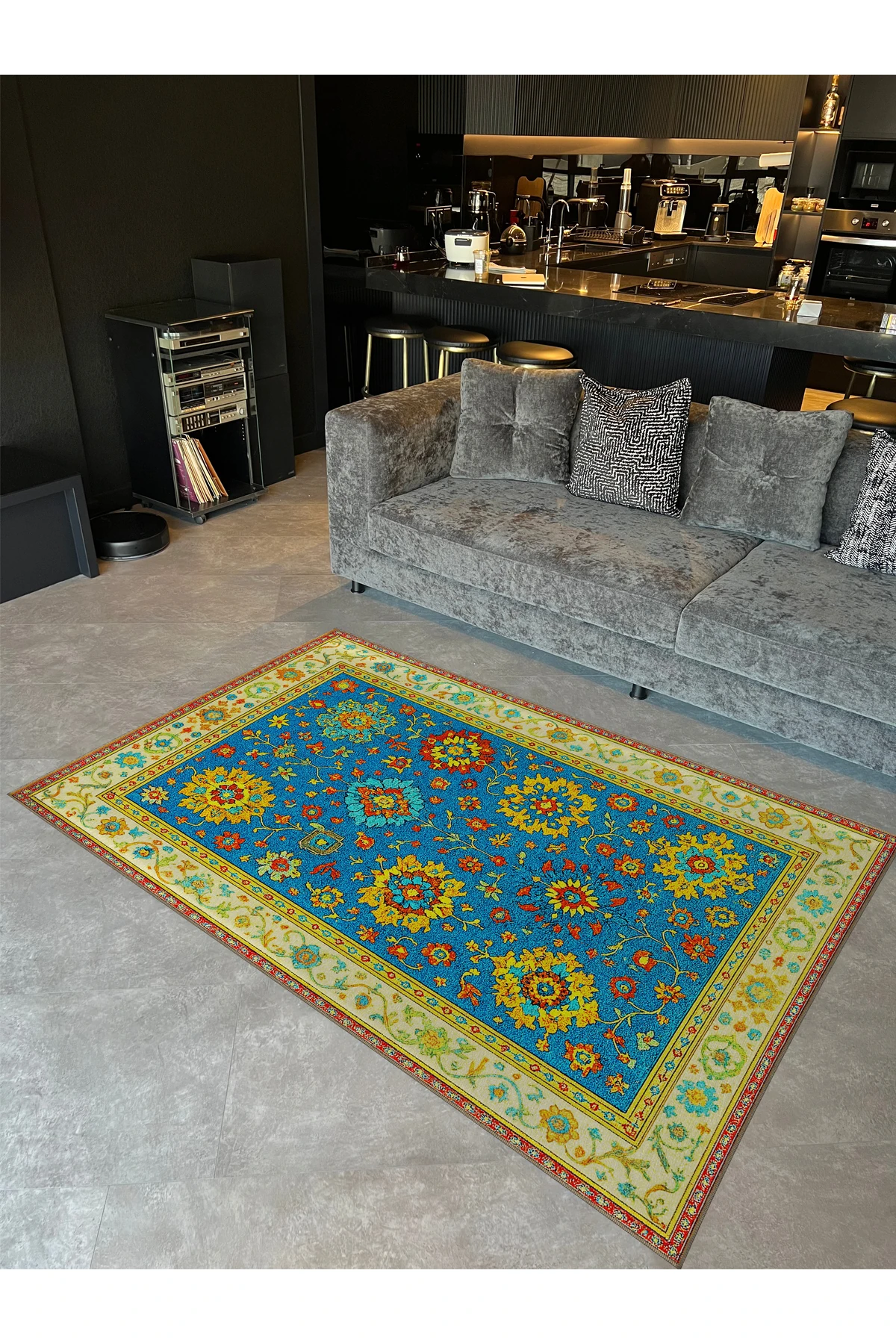 MOSSO Morden Temalı Desenli Modern Dekoratif Halı mosso455