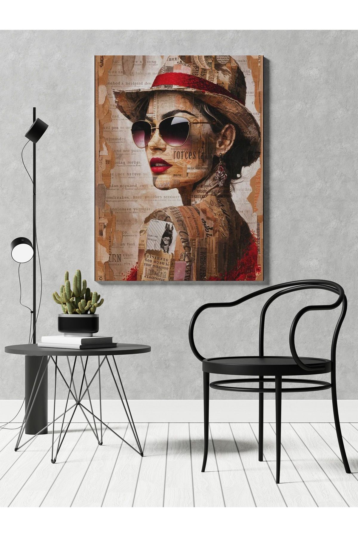 Kanvas Tablo Modern Kız Desenli Temalı Desenli Temalı Tablo