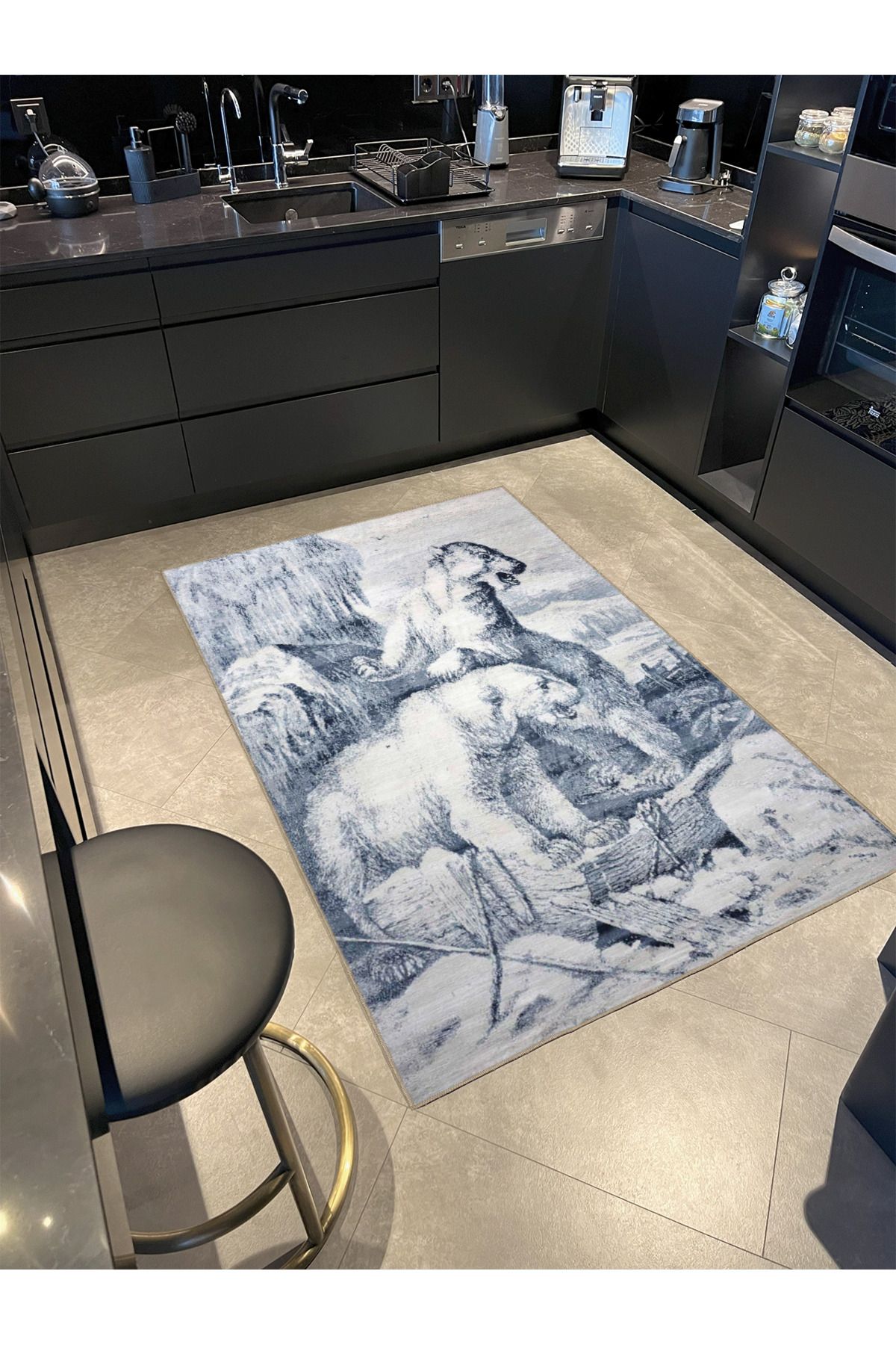 Kutup Ayısı Desenli Renkli Dokuma Taban miravip658