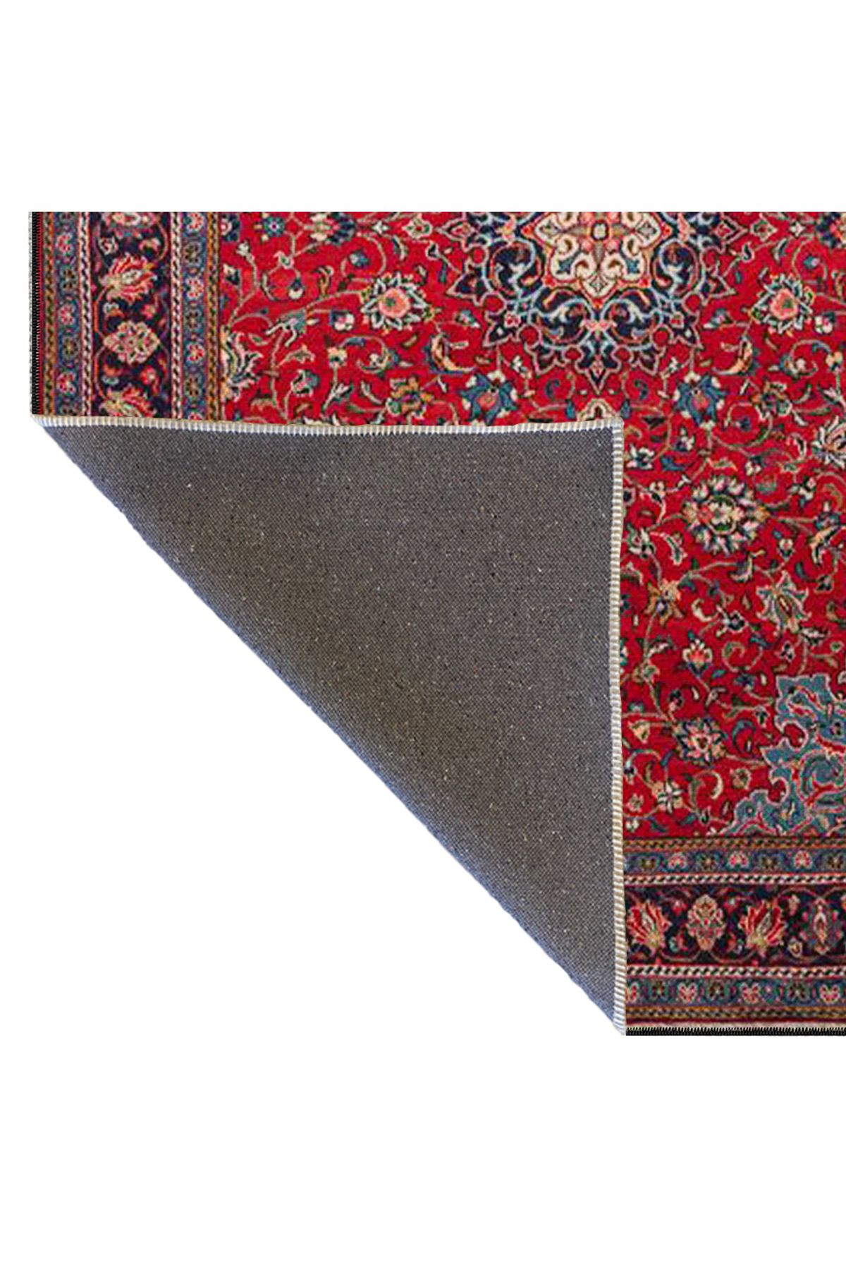 Geometrik Geleneksel Kırmızı Desenli Modern Dekoratif Halı 4474