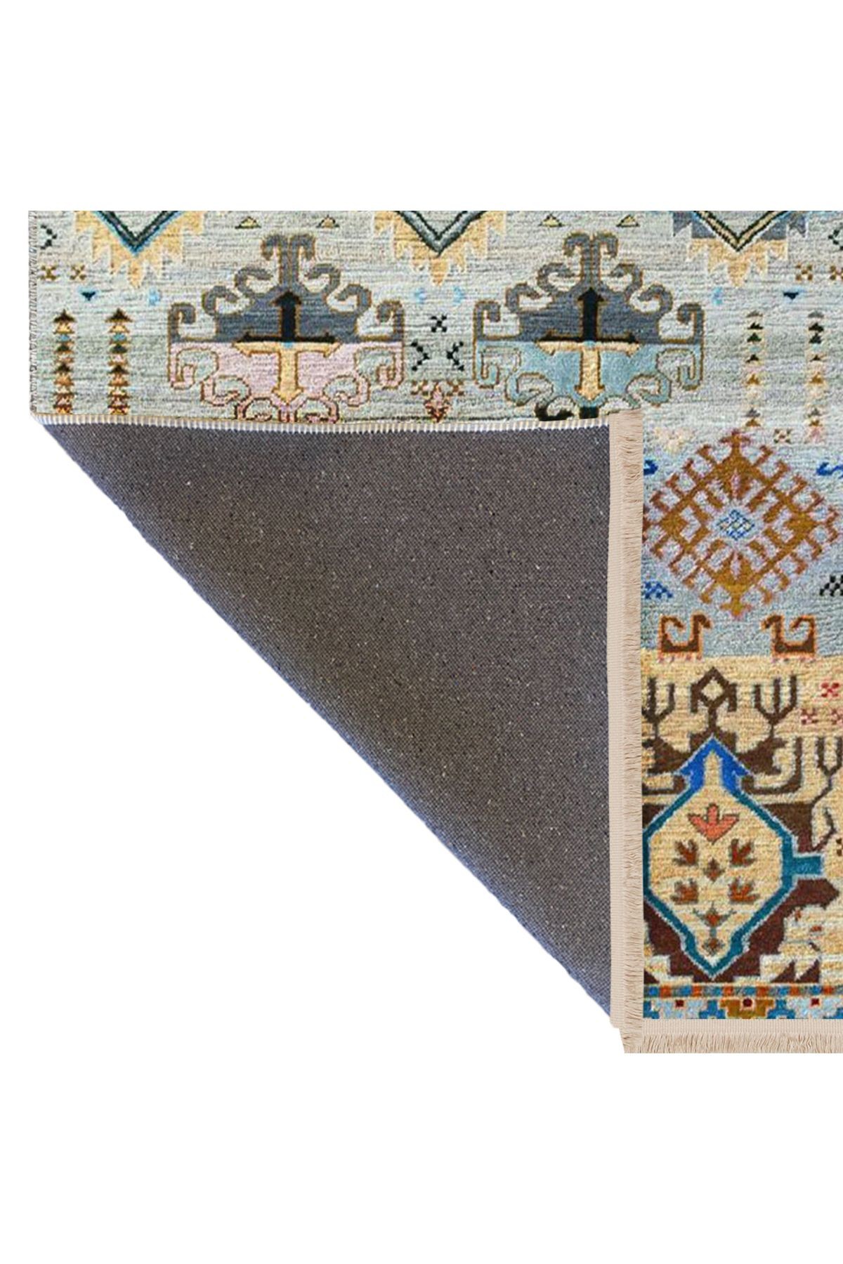 Barcelona Koleksiyonu Çok Renkli Geleneksel Motif Desenli Vintage Dekoratif Halı 28