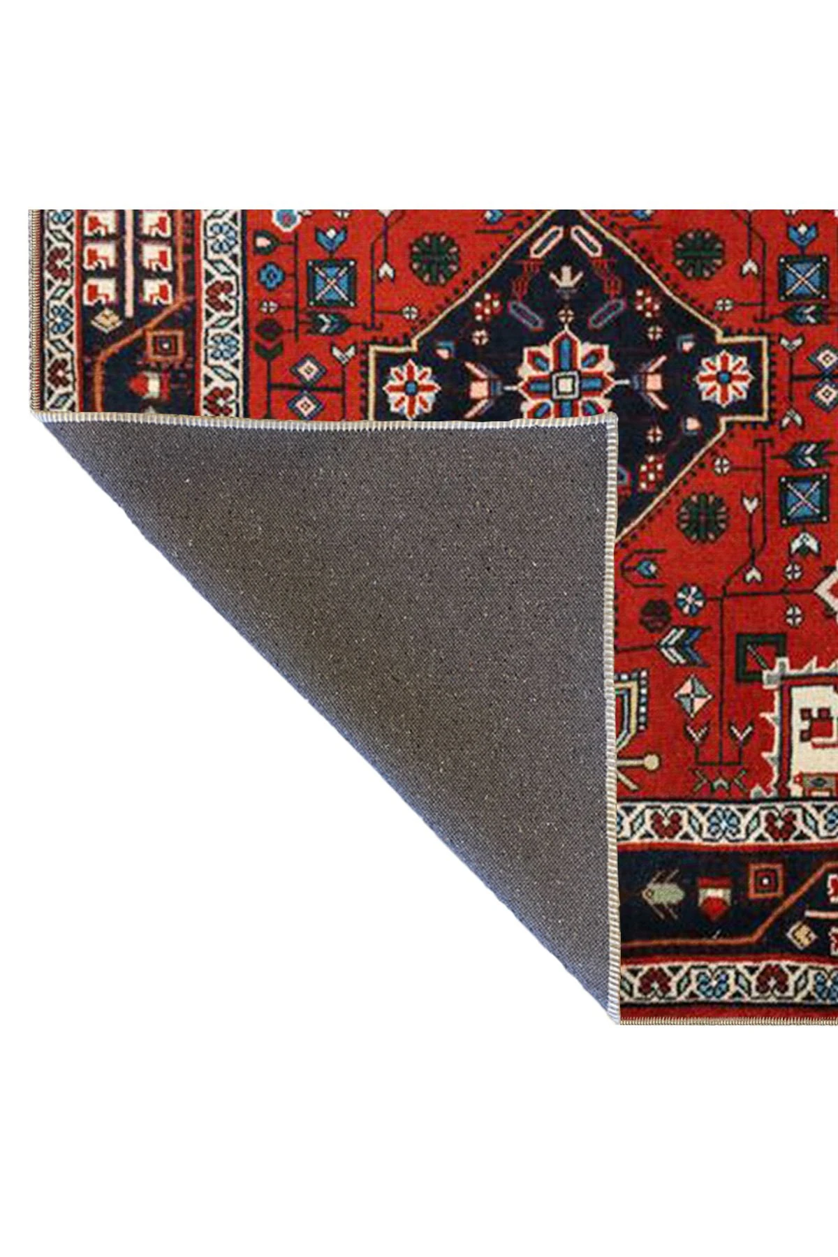 Baklava Kırmızı Tonlarda Geometrik Desenli Modern Dokuma Taban ve Dekoratif Halı miravip103