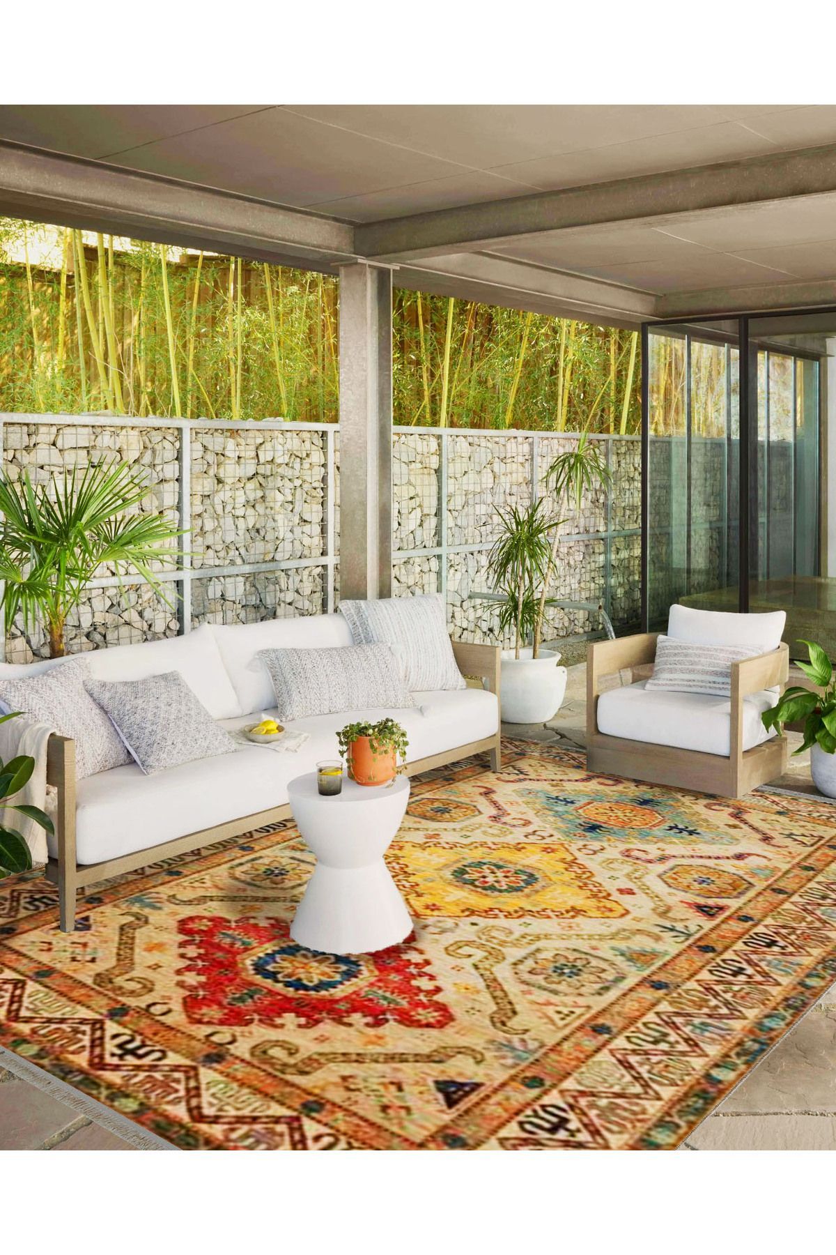 İnci Koleksiyonu Bej Tema Etnik Motif Geleneksel Desenli Dokuma Taban Vintage Dekoratif Halı inci38