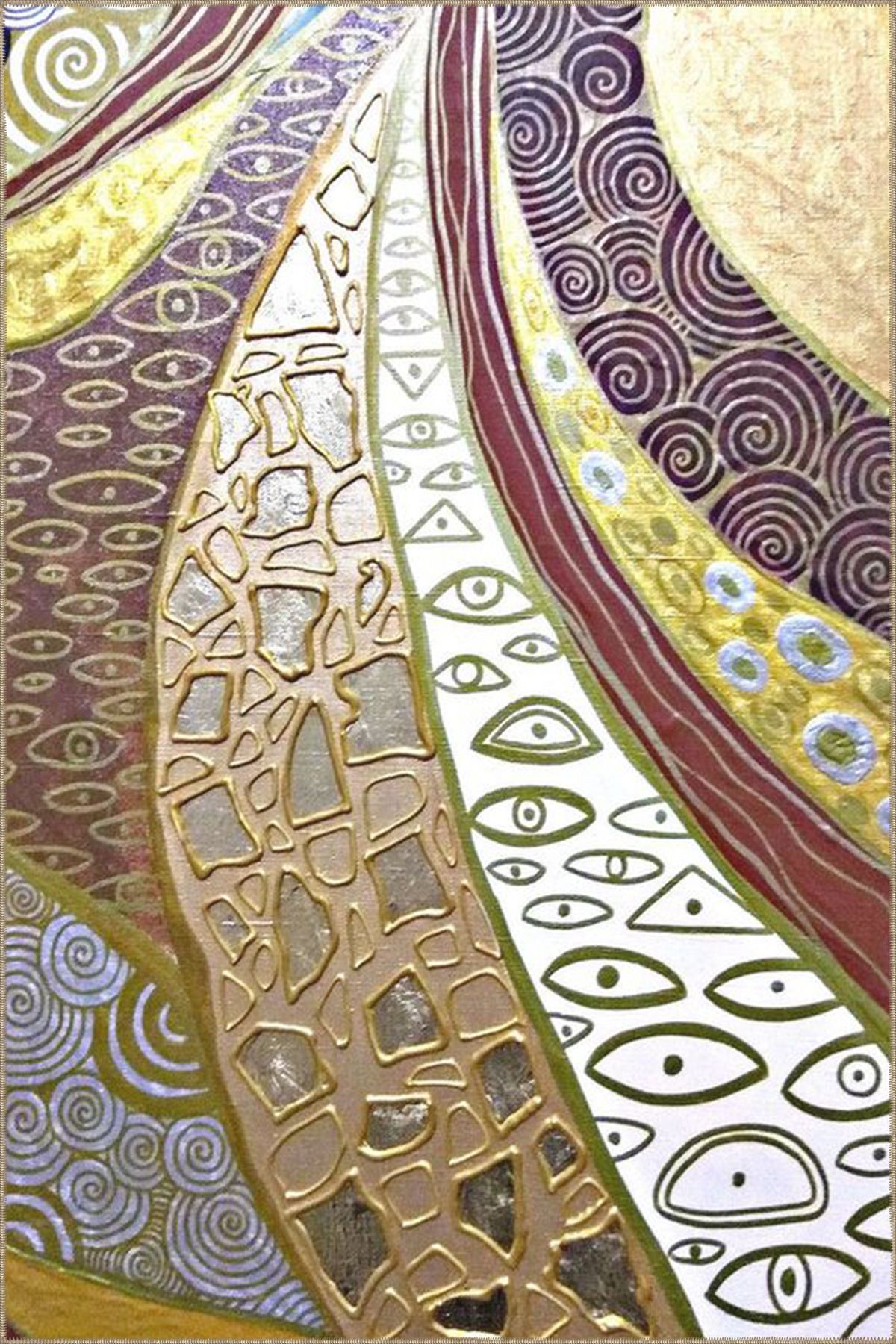 Kahverengi Modern Çok Renkli Etnik Desenli Dekoratif Yıkanabilir Halı miravip8489