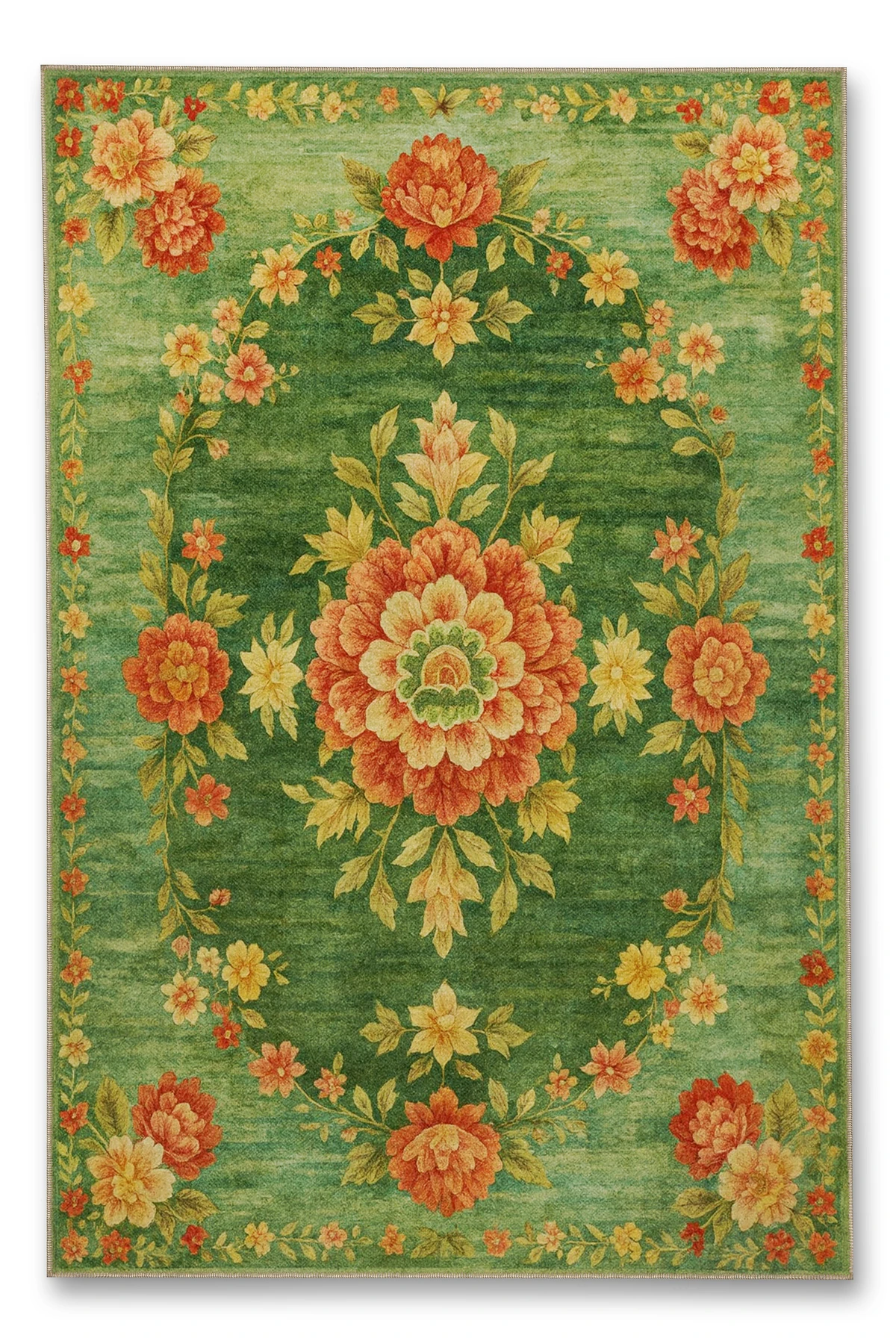 MOSSO Klasik Anadolu Geleneksel Desenli Dokuma Taban Vintage Dekoratif Halı mosso856