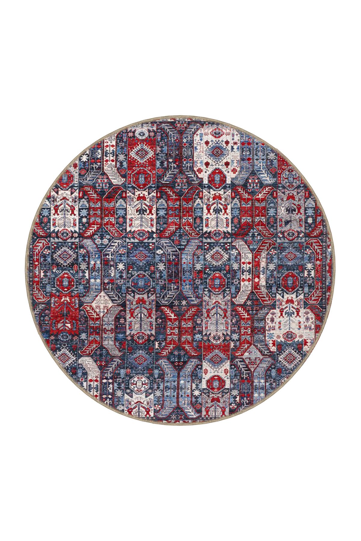 Karışık Renkli Tonlarda Baklava Desenli Dokuma Taban miravip663