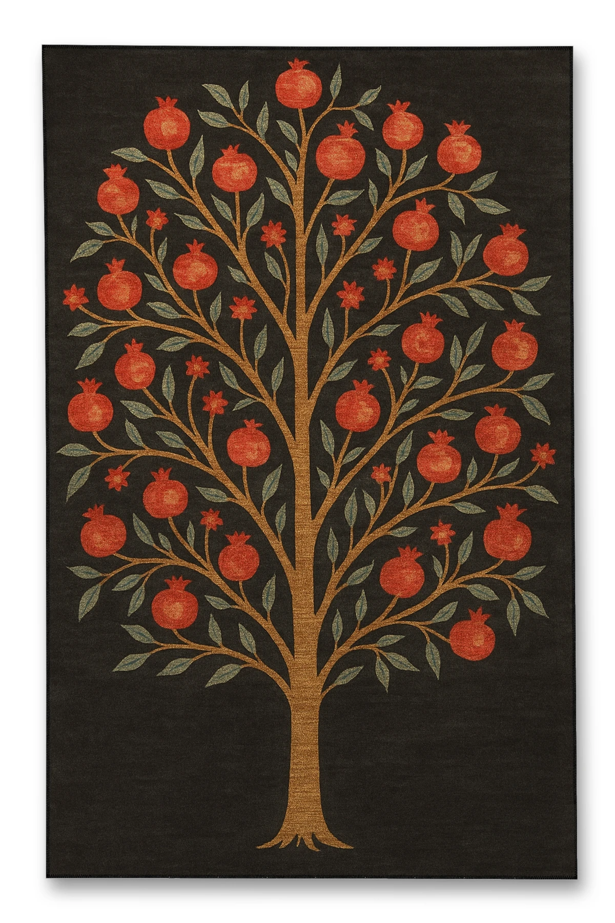 MOSSO Ağaç Temalı Desenli Modern Dekoratif Halı mosso435