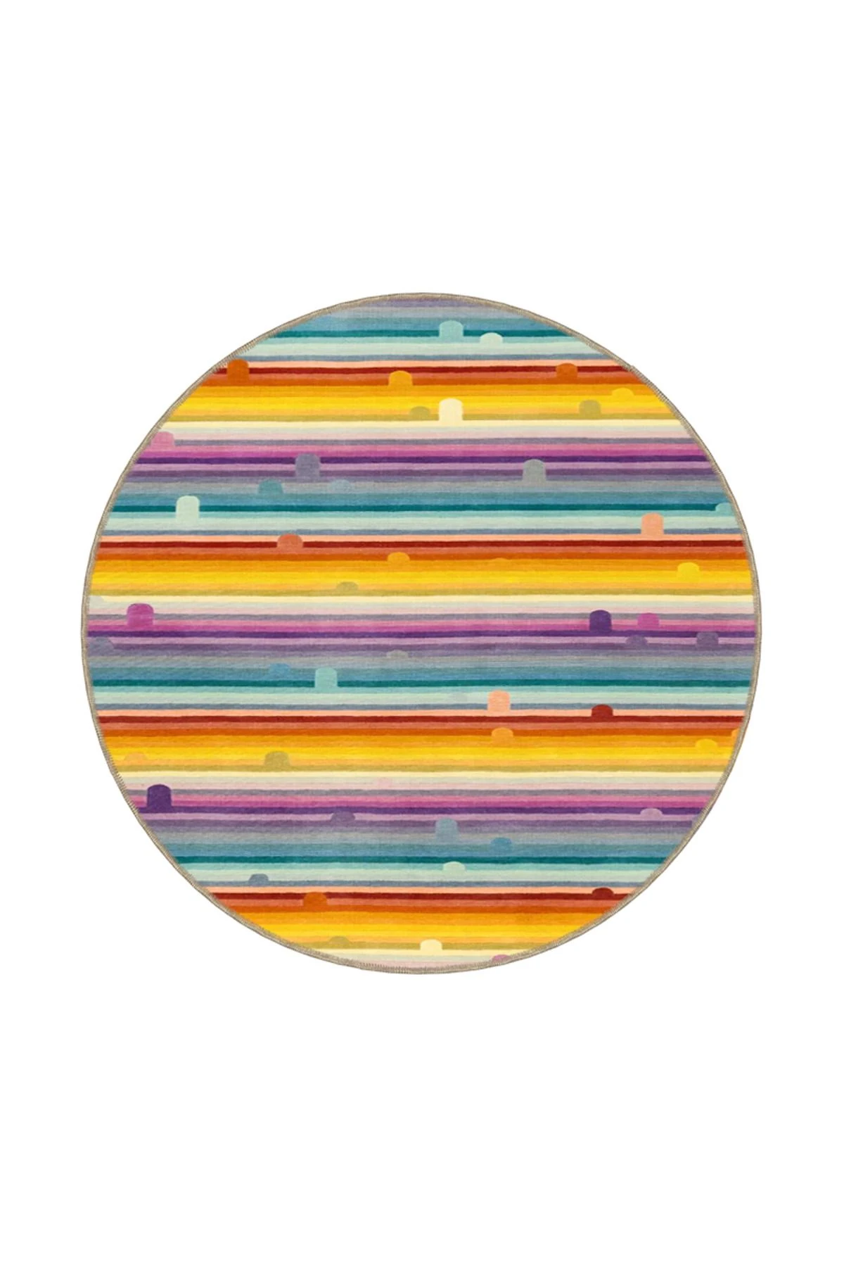 Modern Sarı Kırmızı Düz Desenli Renkli Dekoratif Halı miravip604