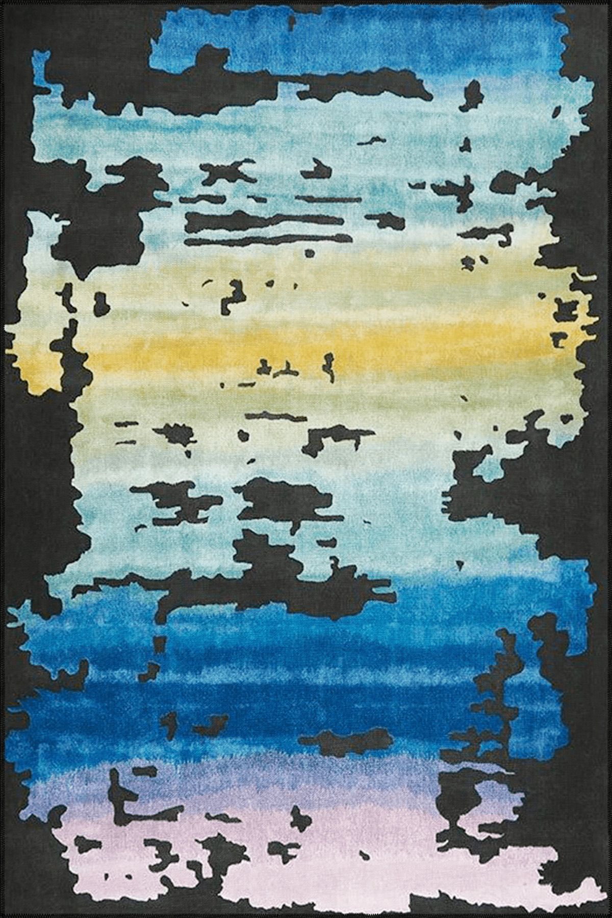 Çok Renkli Abstract Soyut Desenli Kreatif Modern Dekoratif Halı 3893