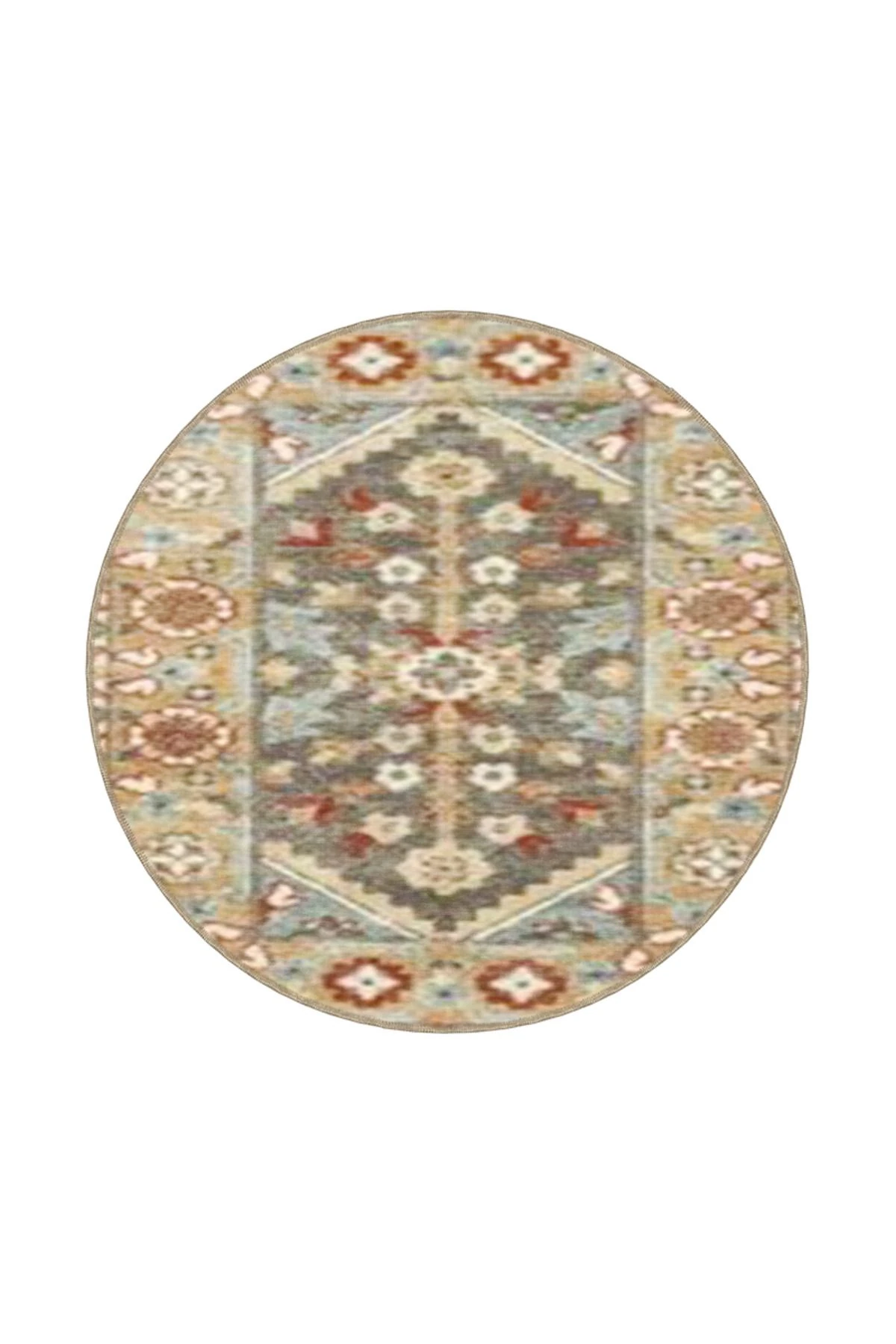 Kahverengi Geleneksel Desenli Dokuma Taban Halı miravip1087