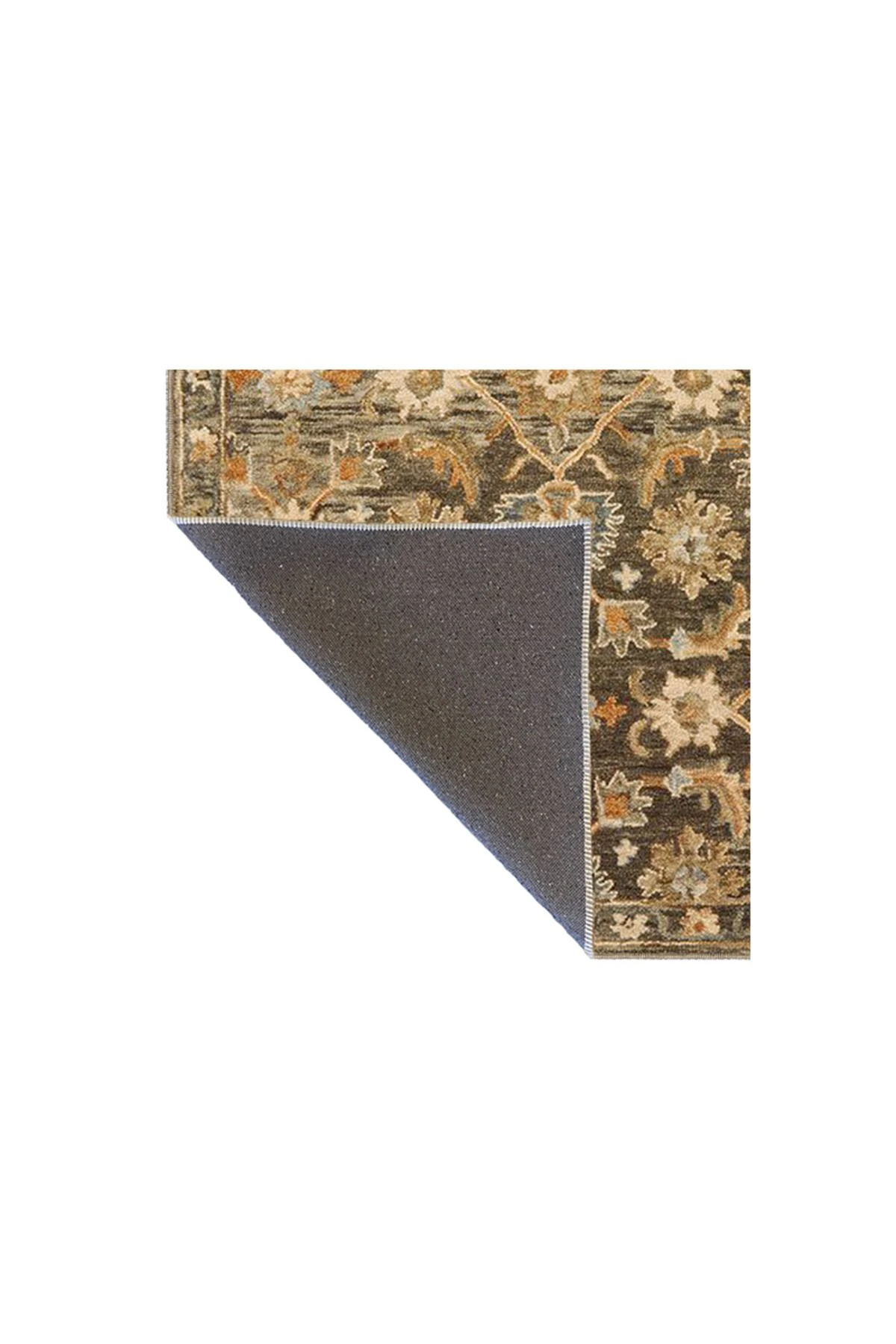 Kahverengi ve Sarı Tonlarda Geleneksel Desenli Dokuma Taban Halı miravip325