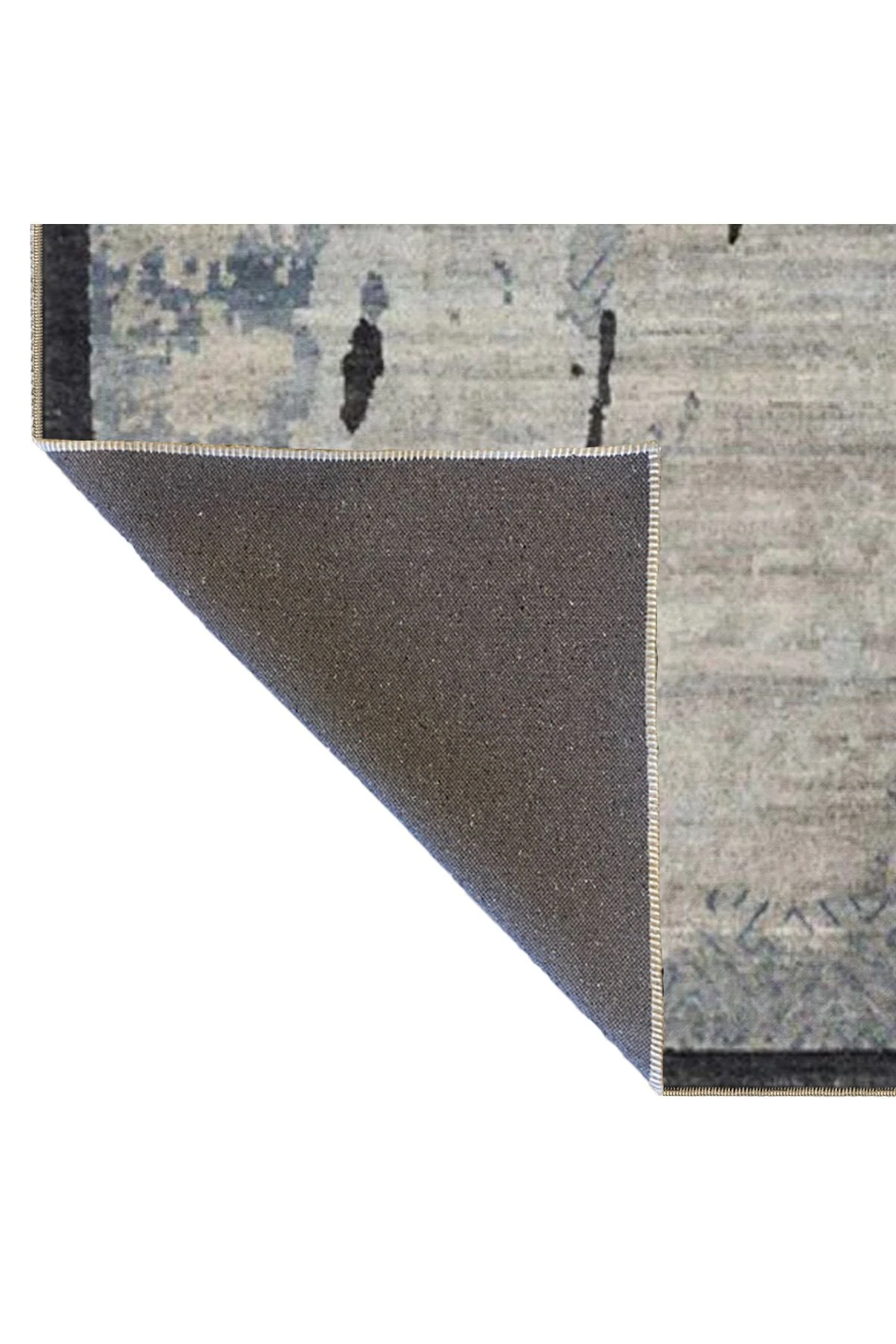 Gri Bej Temalı Soyut Abstract Desenli Kreatif Modern Dekoratif Halı 3890