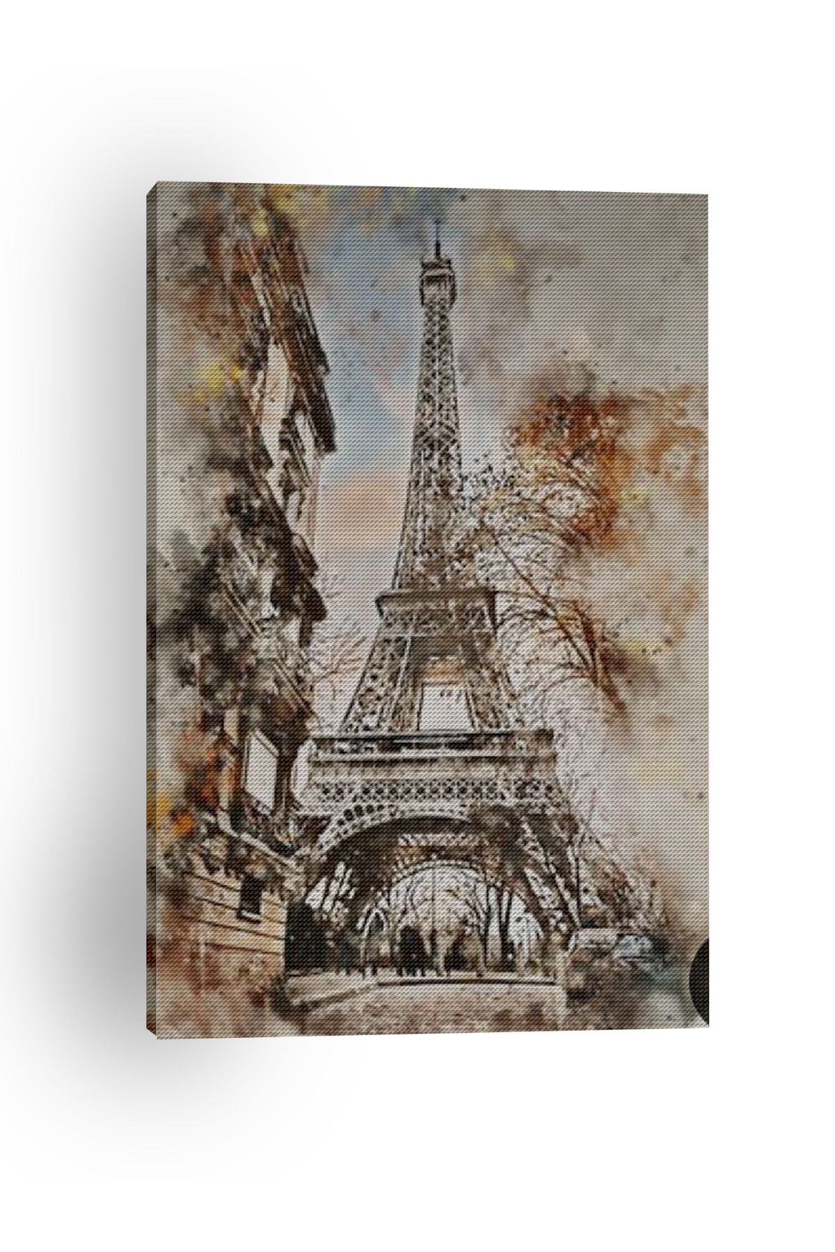 Kanvas Tablo Paris Eyfel Desenli Temalı Tablo