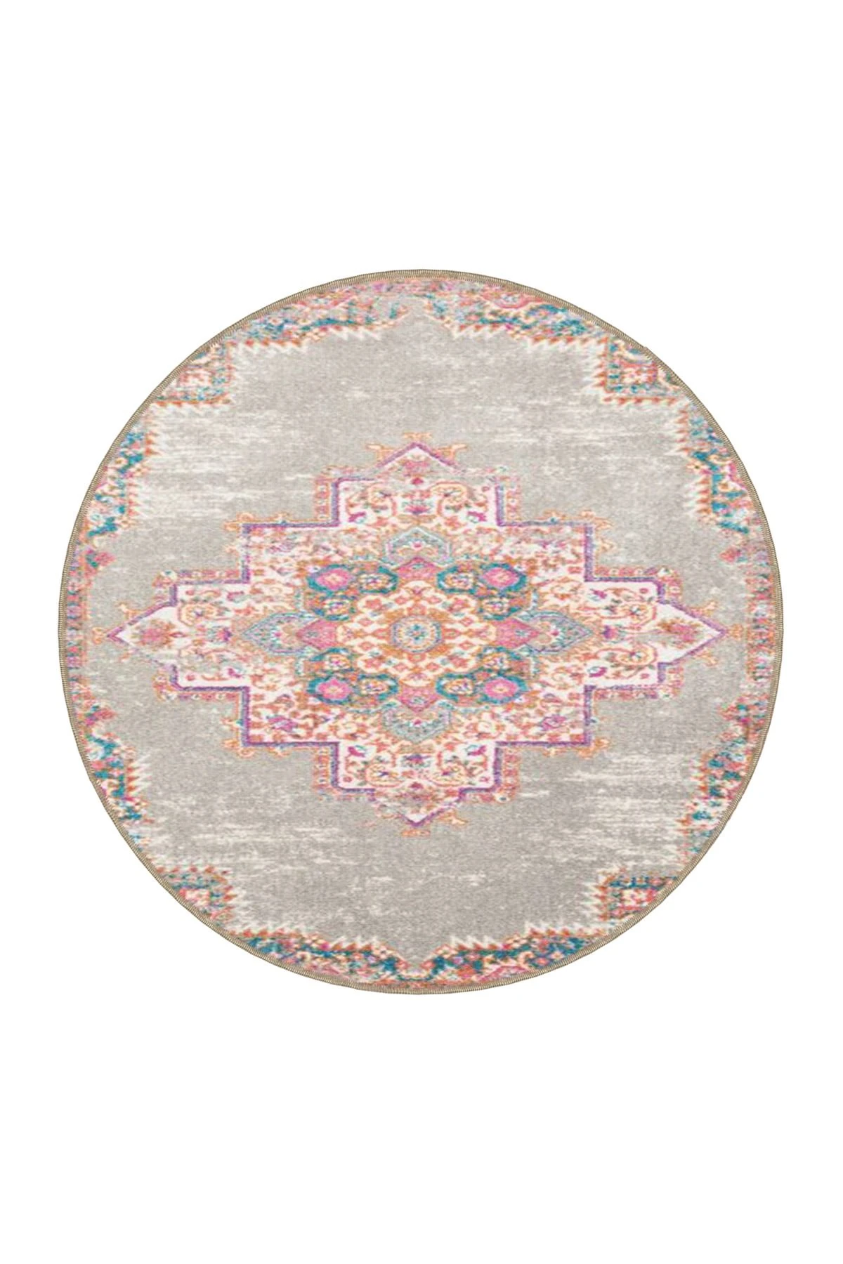 Geometrik Gelenksel Yıldızlı Krem Renkli Desenli Dokuma Taban miravip640