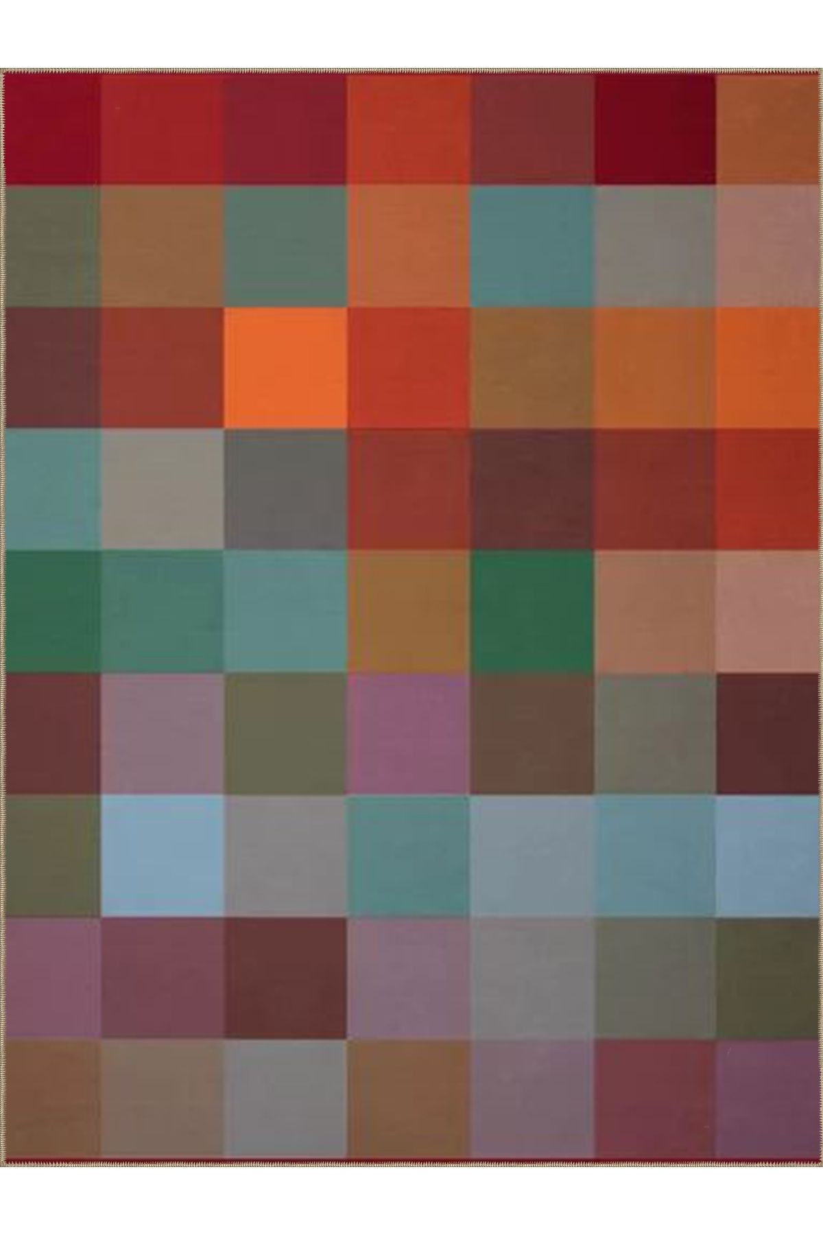 Ametist Serisi Çok Renkli Patchwork Geometrik Detaylı Dokuma Taban Modern Dekoratif Halı ametist23