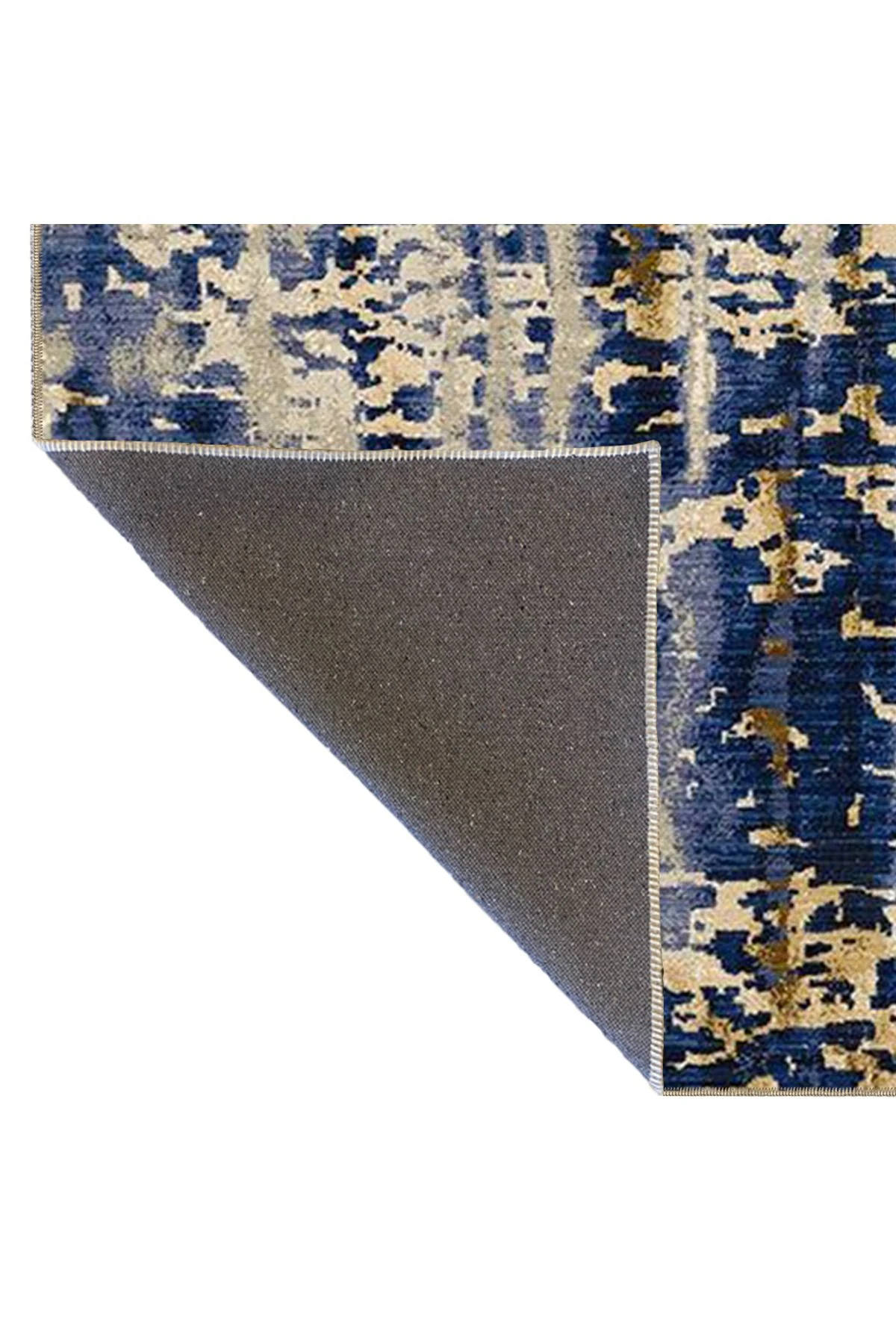 Mavi Temalı Abstract Soyut Desenli Kreatif Modern Dekoratif Halı 4606