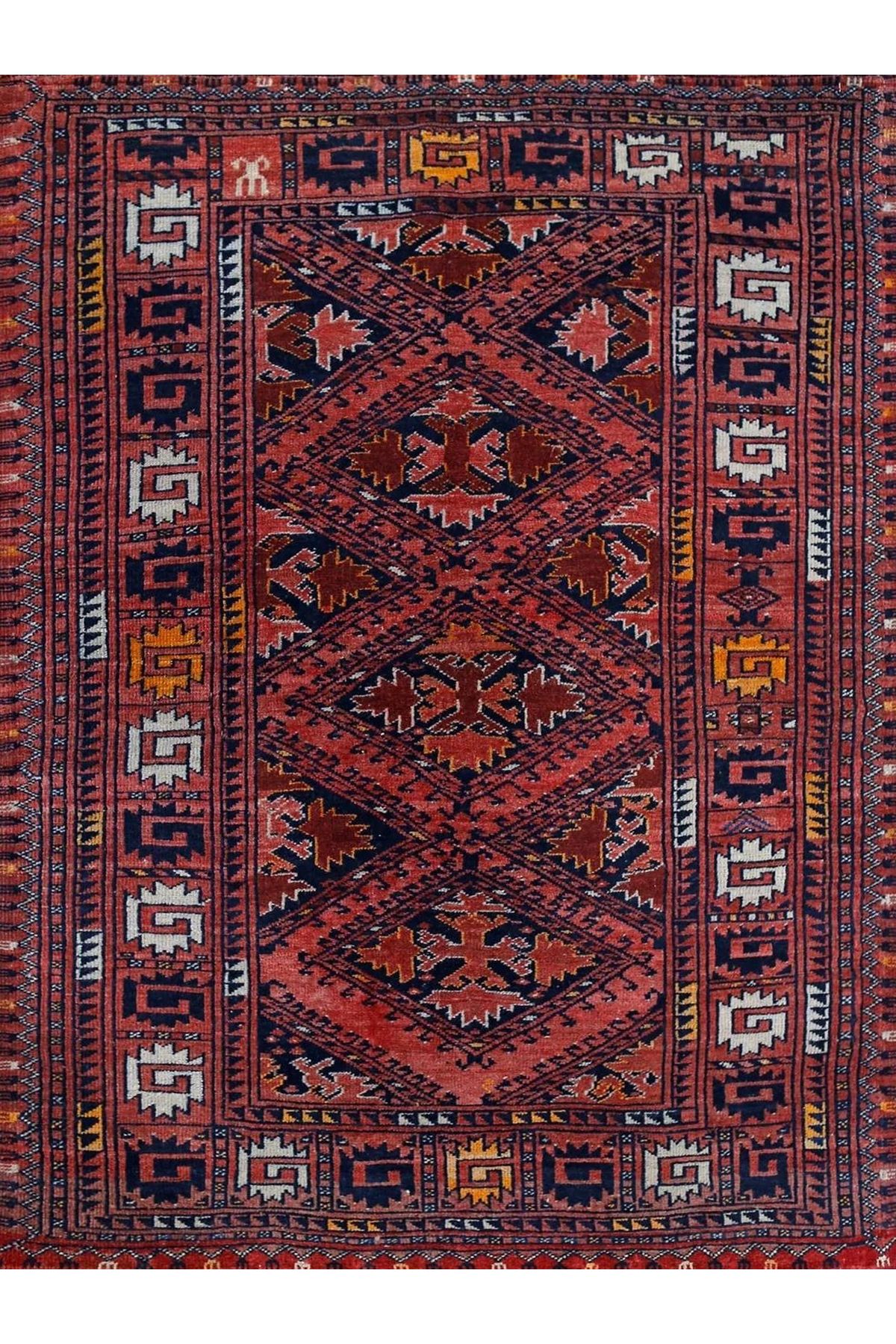 Mete Koleksiyonu Geleneksel Motif Etnik Desenli Vintage Dekoratif Halı 45
