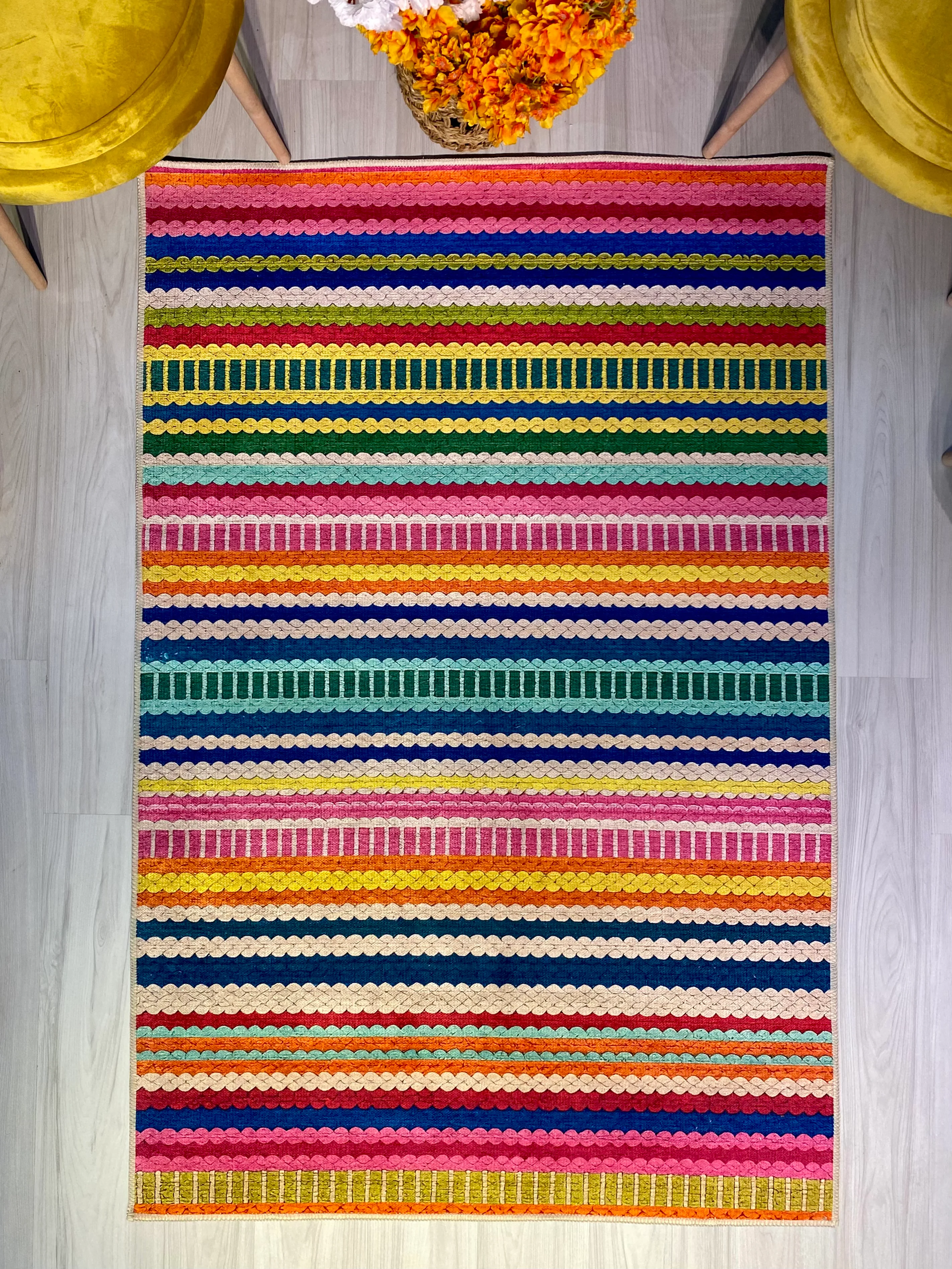 MOSSO Kalp ve Kanat Desenli Genç Dekoratif Halı mosso768